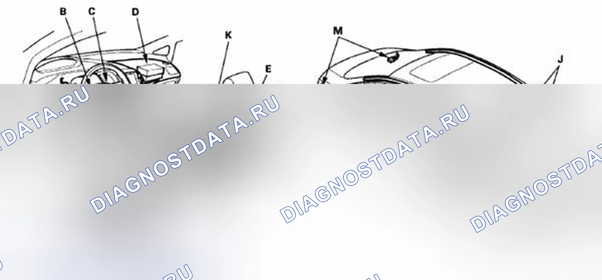 Рис. 280: Датчик положения сиденья водителя. Acura CSX I