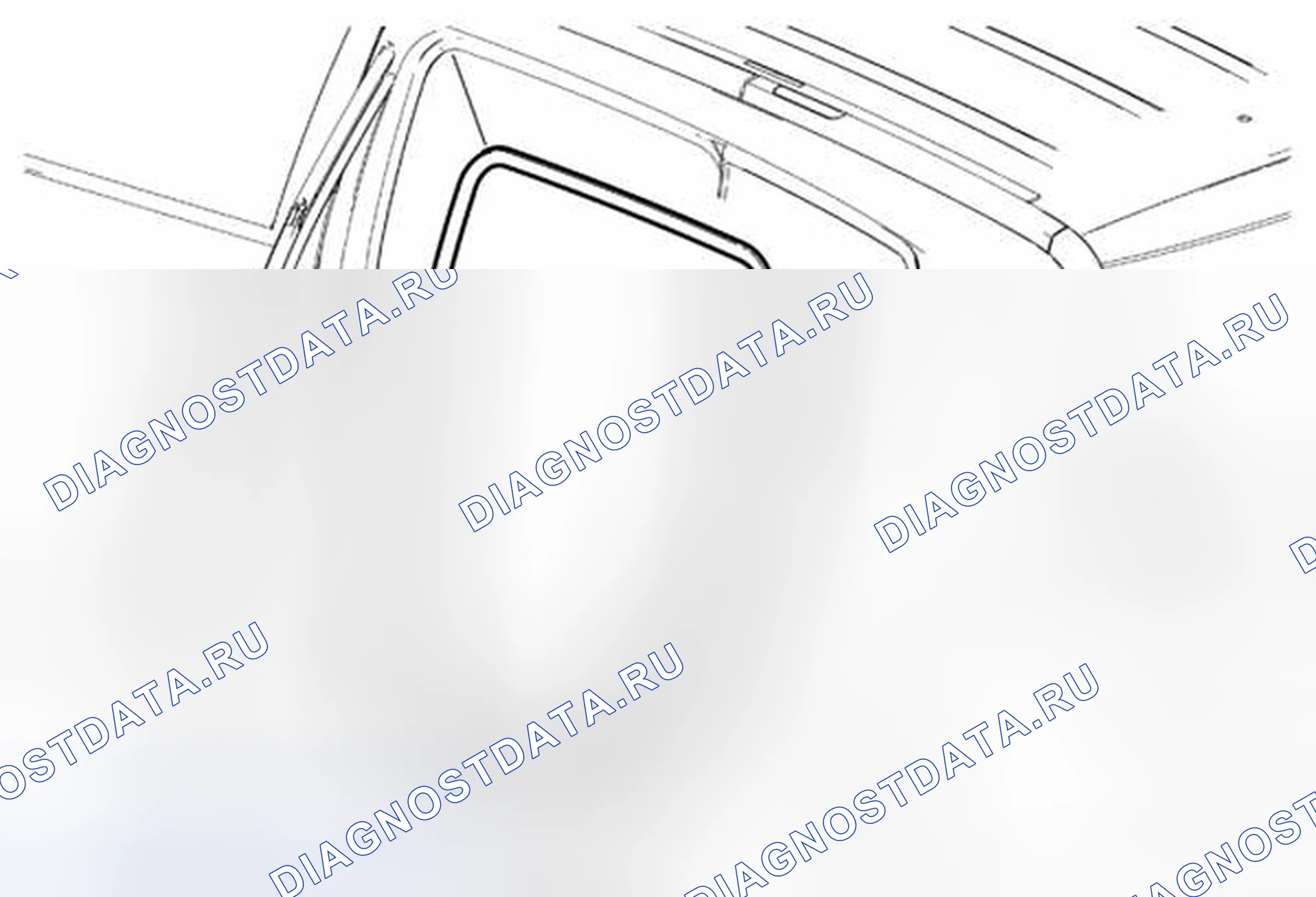 Рис. 120: Замена задней боковой двери Уплотнитель - сторона кузова. Chevrolet Orlando I
