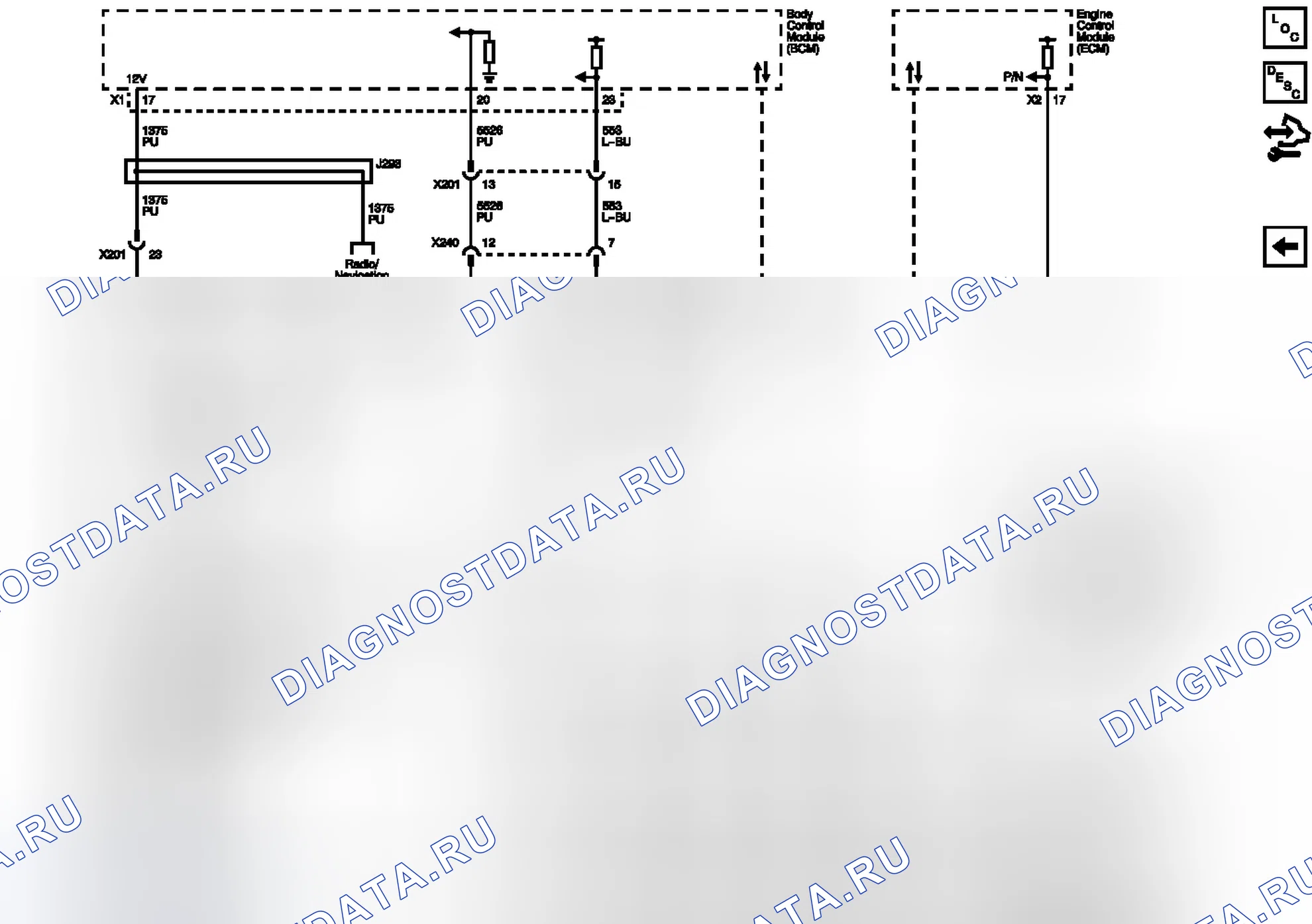 Рис. 54: Переключатель IMS и Tap Up/Tap Down. Buick Enclave I