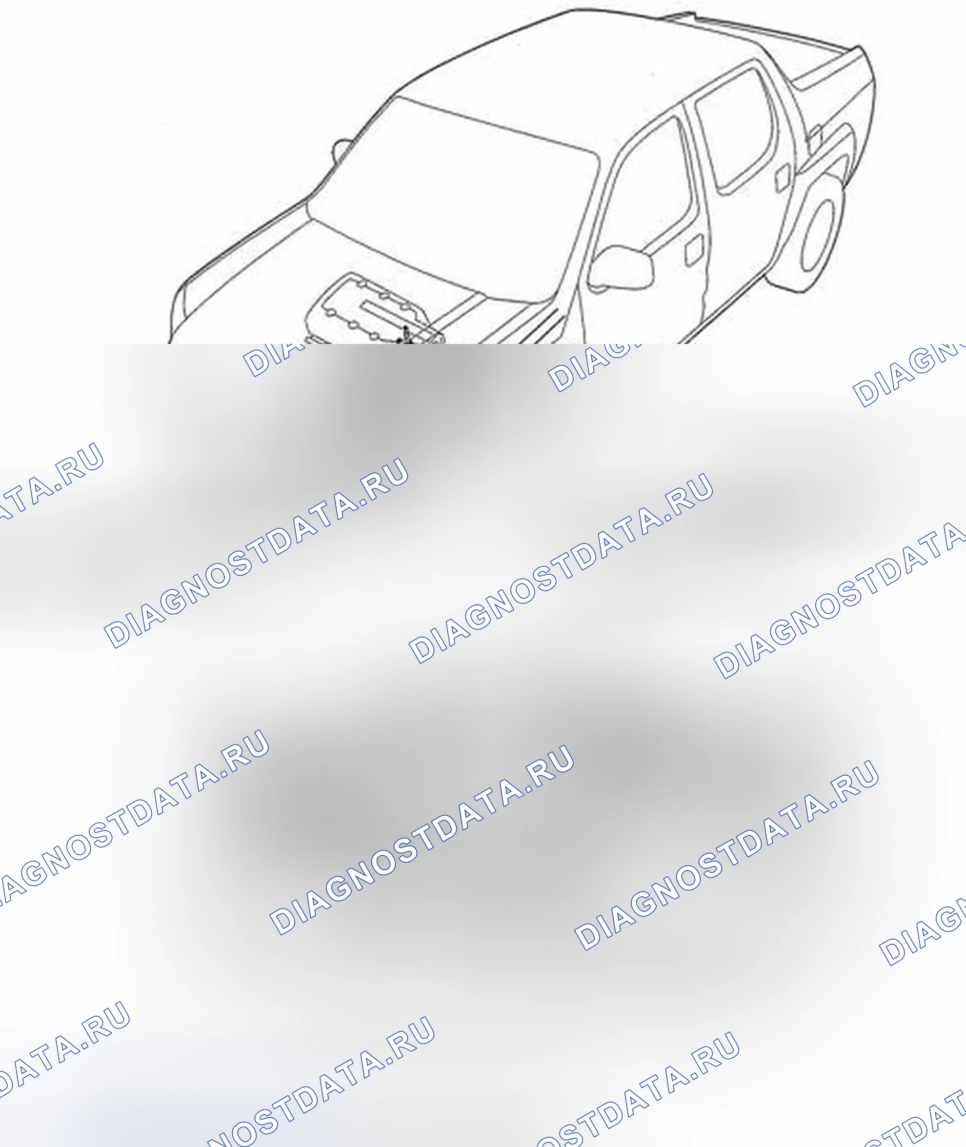 Рис. 1: Указатель расположения компонентов. Honda Ridgeline I