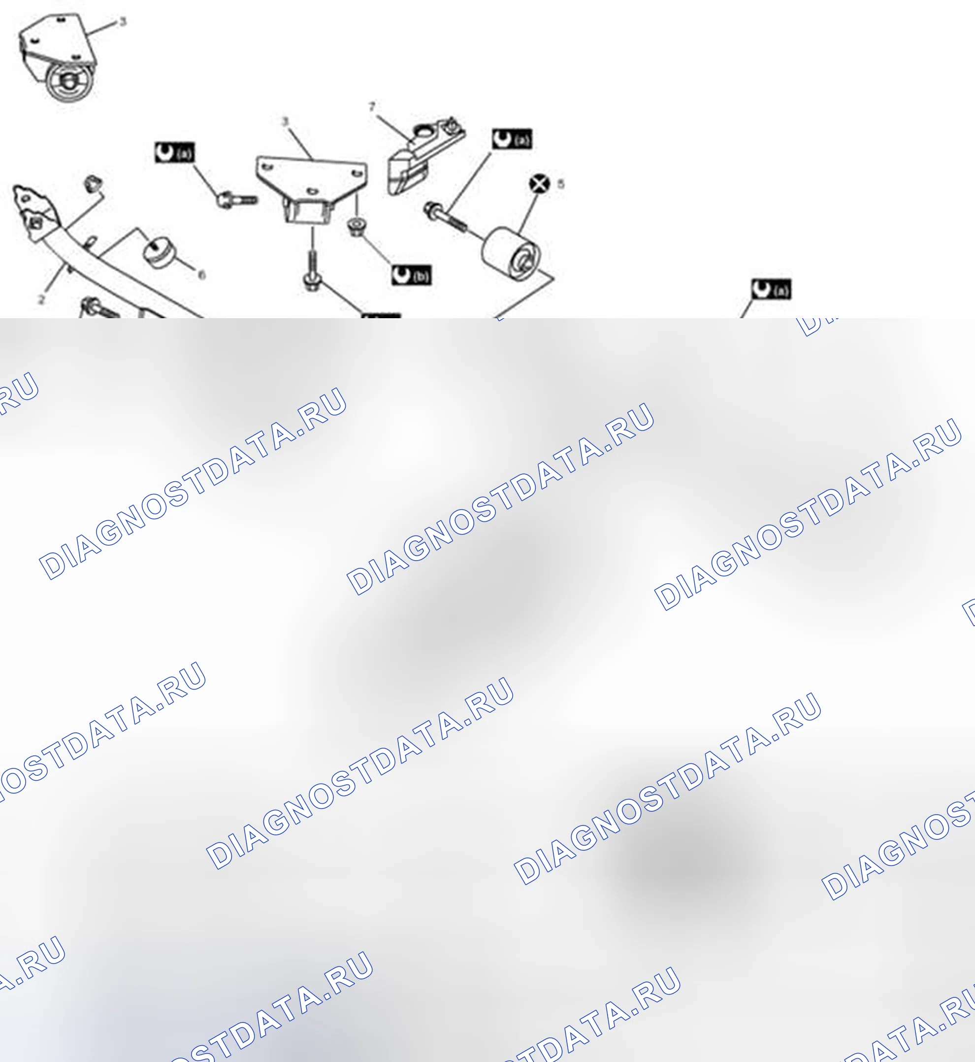 Рис. 18: Компоненты крепления заднего дифференциала. Suzuki SX4 I рестайлинг