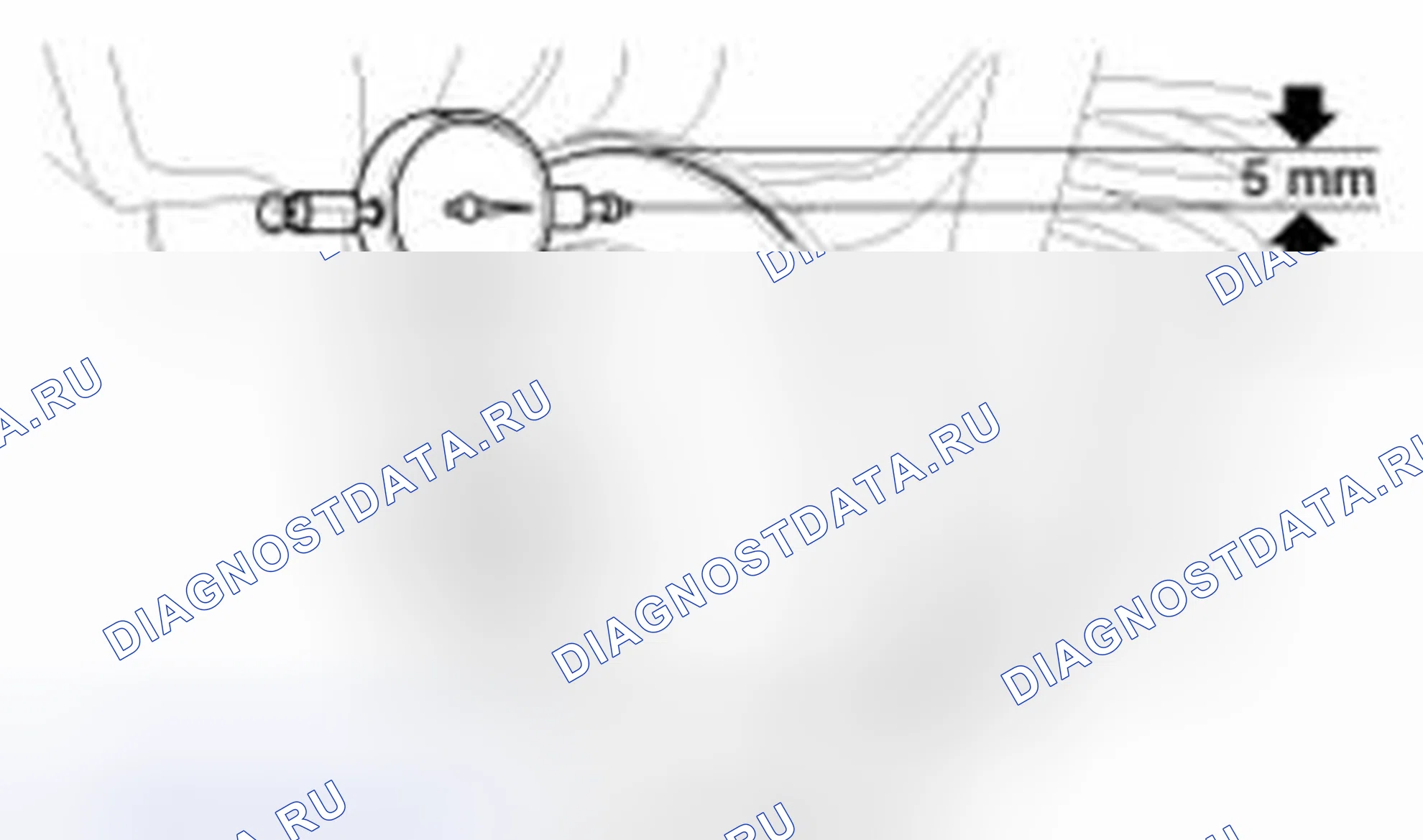 Рис. 54: Проверка биения заднего тормозного диска. Haval Beast (Shenshou) I