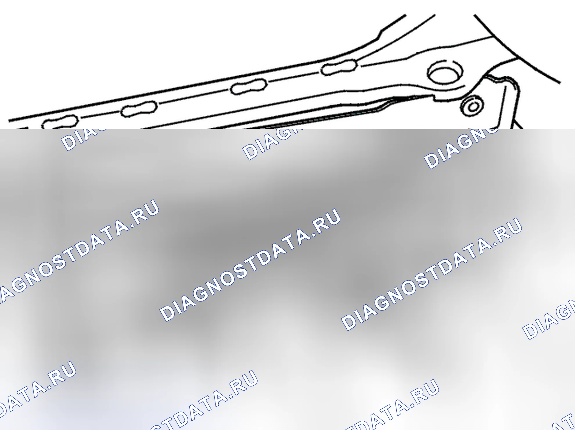 Рис. 367: Снятие направляющей сиденья, правая сторона. Volvo V70 II
