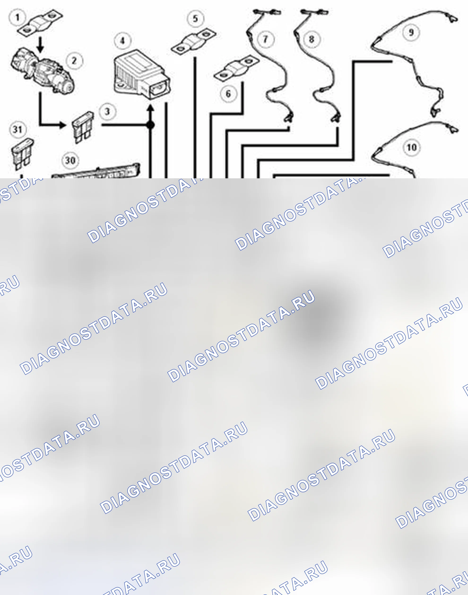 Рис. 28: СХЕМА УПРАВЛЕНИЯ АНТИБЛОКИРОВКОЙ. Land Rover Range Rover Sport L320
