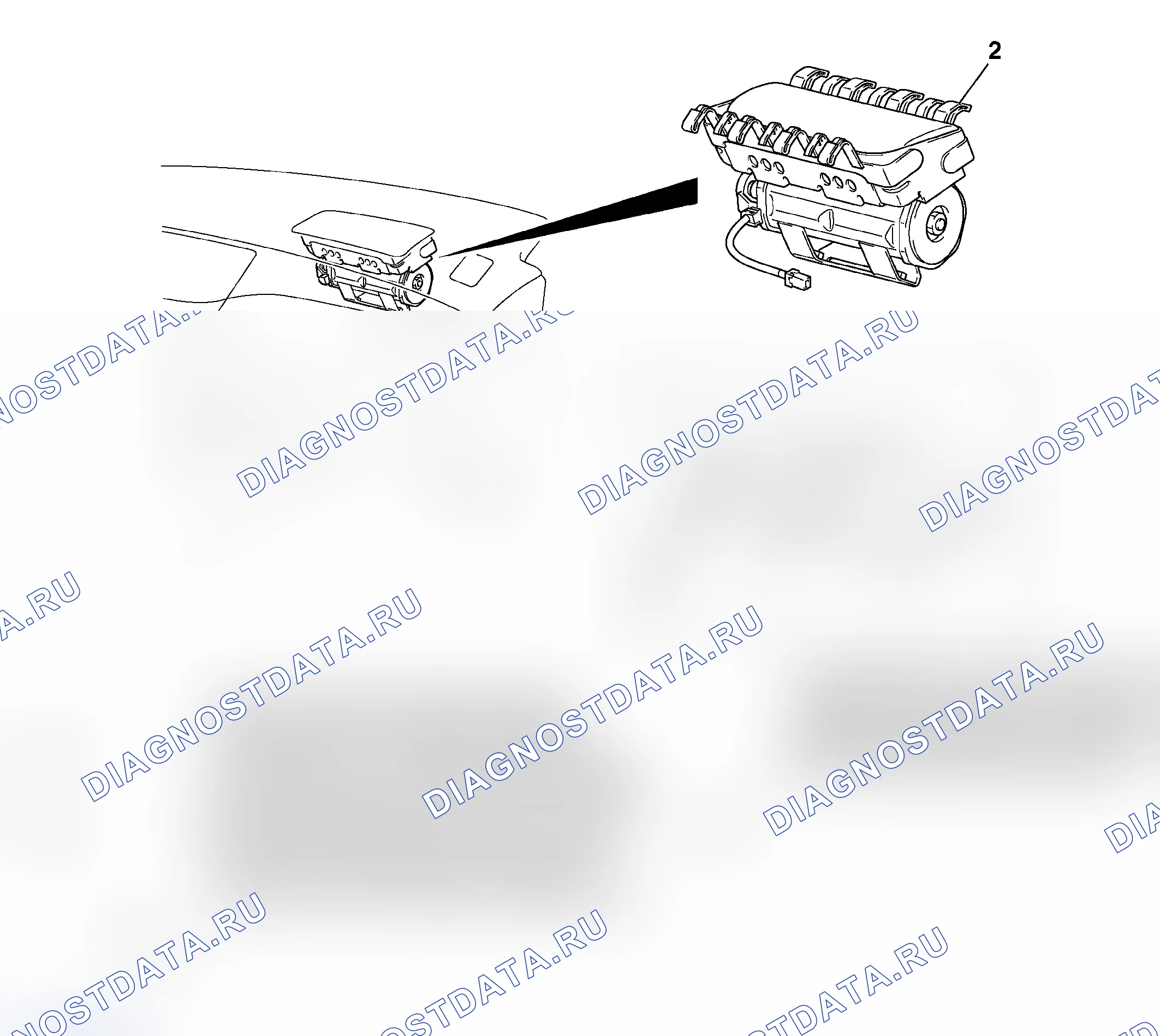Рис. 551: <МОДУЛЬ ПОДУШКИ БЕЗОПАСНОСТИ ПАССАЖИРА (СПЕРЕДИ)>. Mitsubishi Lancer Evolution IX