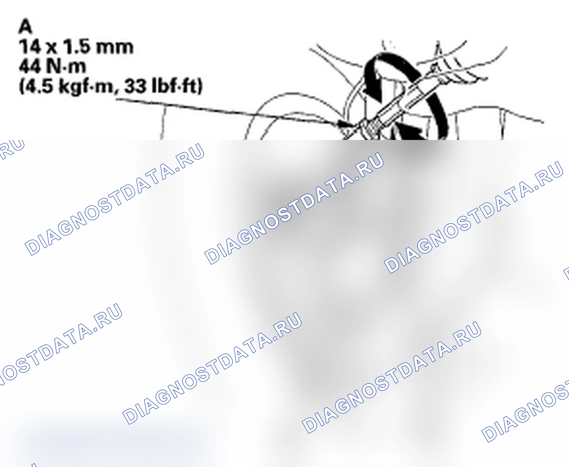 Рис. 8: Проверка/регулировка переднего носка. Acura RDX I