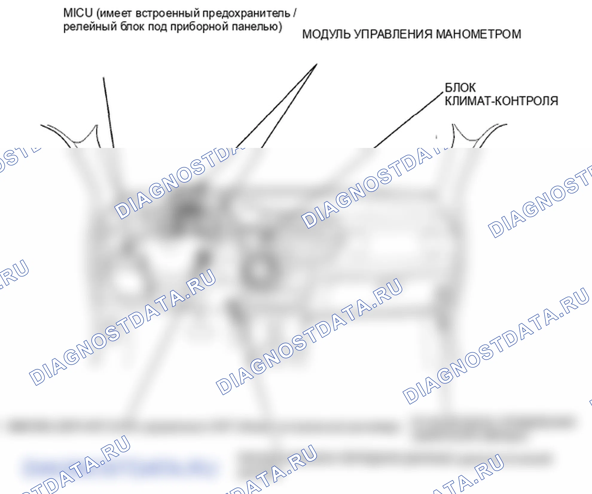 Рис. 1: Указатель расположения компонентов. Honda Insight ZE2