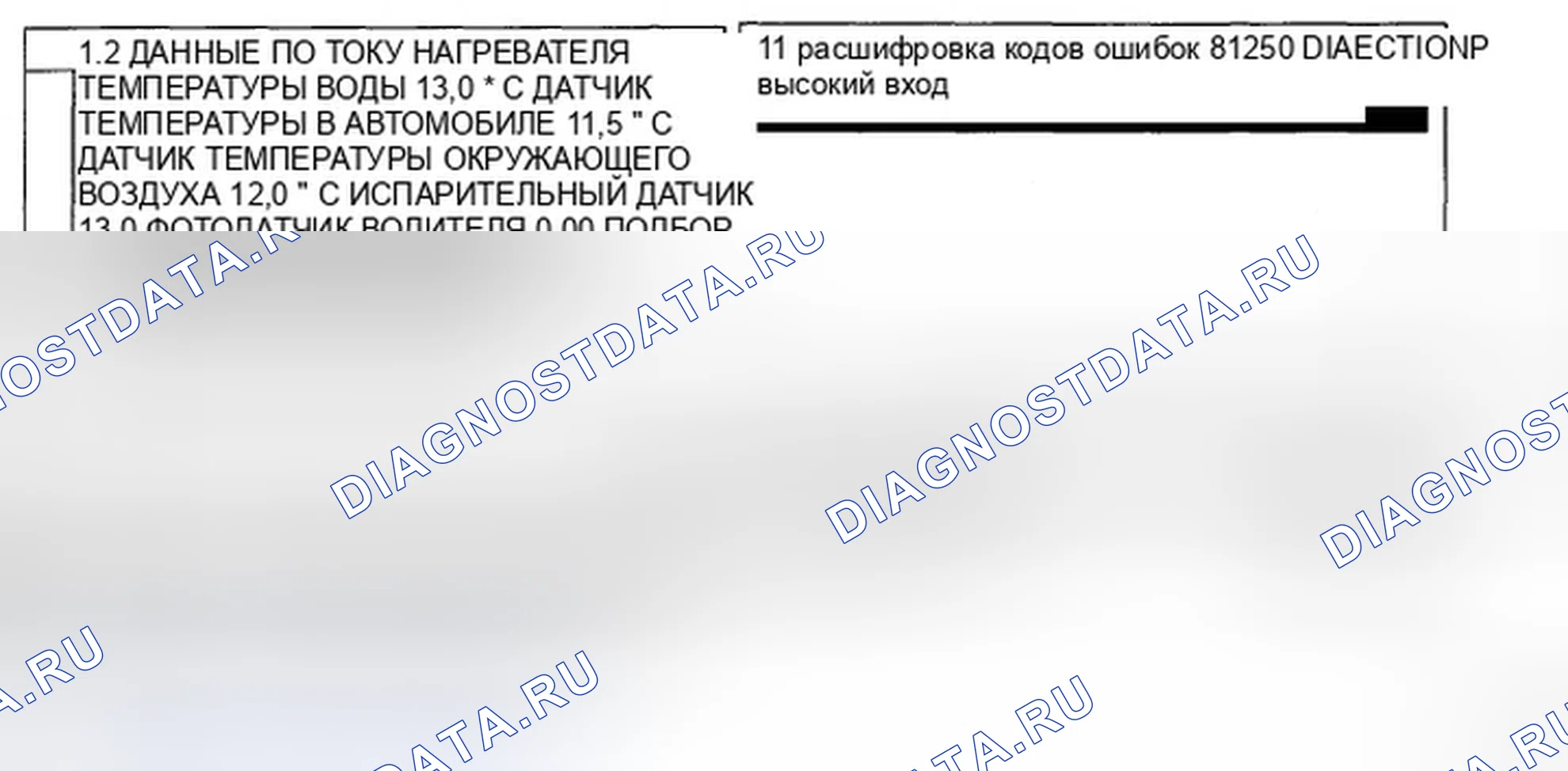 Рис. 14: МОНИТОРИНГ ДАННЫХ СКАНЕРА. Hyundai Sonata V рестайлинг
