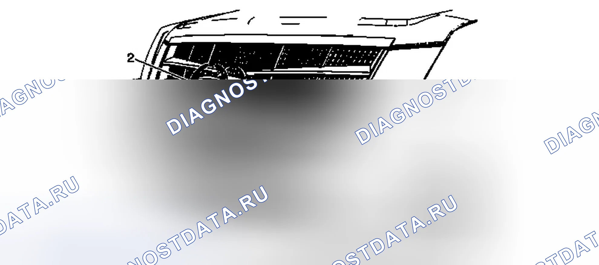 Рис. 8: Замена эмблемы / шильдика радиаторной решетки. Cadillac CTS II