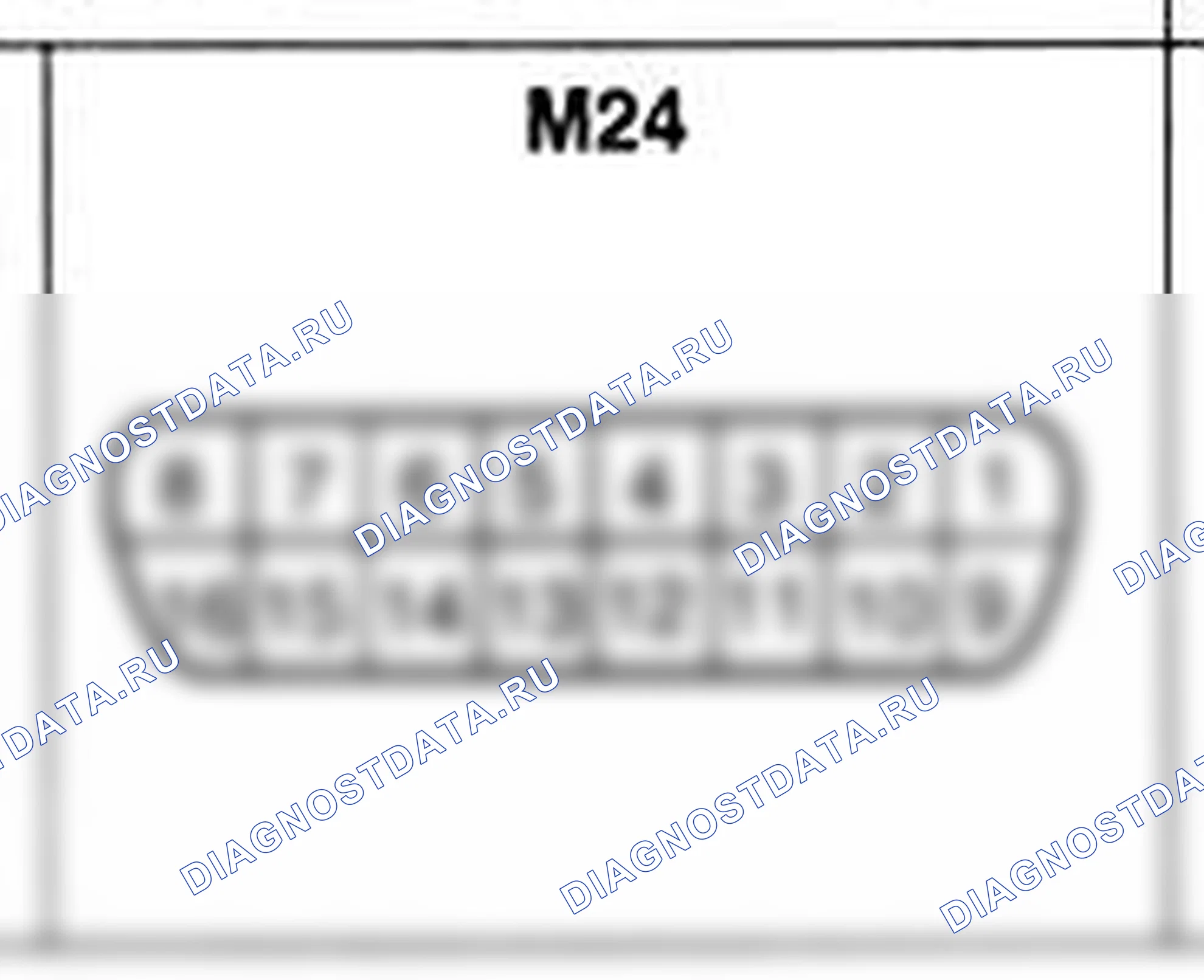 Распиновка разъёма M24 — основного жгута. Hyundai H-1 A1