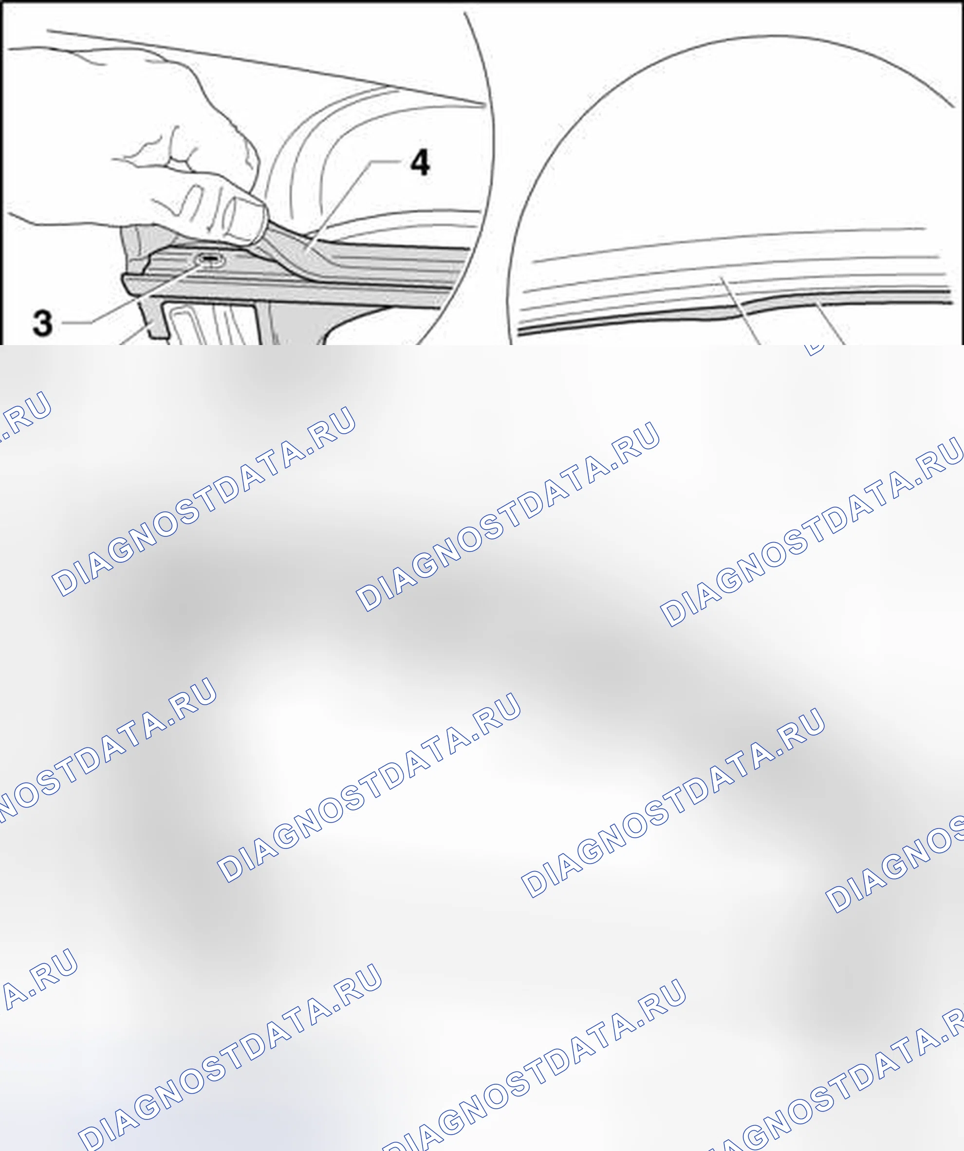 Рис. 61: ОКОННАЯ НАПРАВЛЯЮЩАЯ. Volkswagen Tiguan I