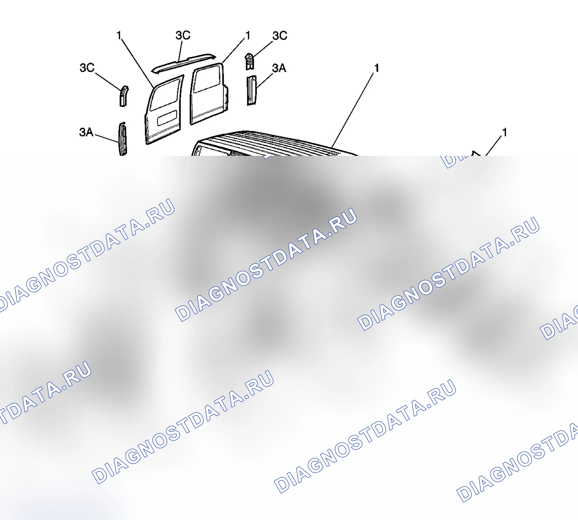 Рис. 5: Идентификация панели. Chevrolet Chevy Express G2500 