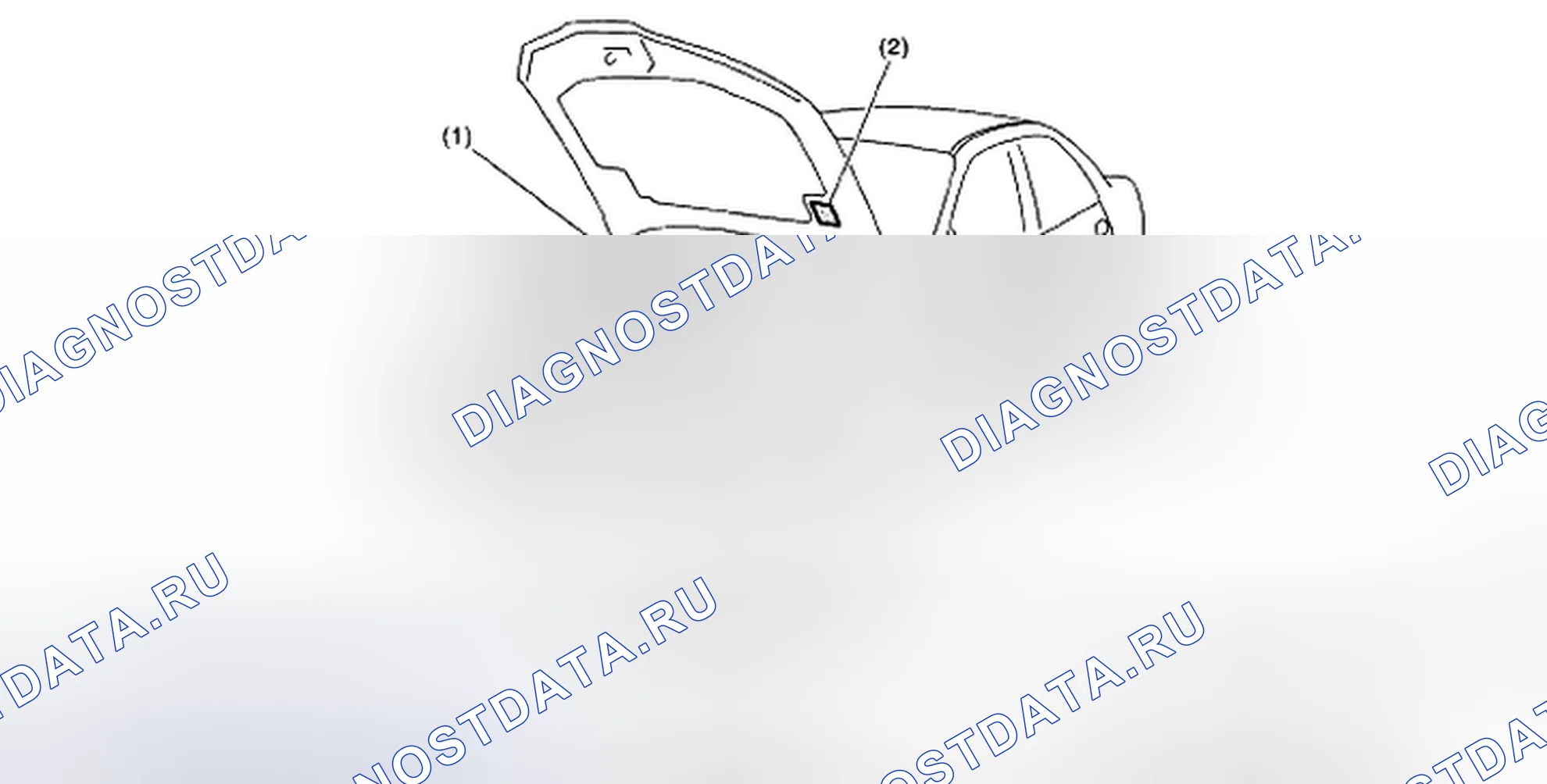 Рис. 1: РАСПОЛОЖЕНИЕ ИДЕНТИФИКАЦИОННОГО НОМЕРА И ЭТИКЕТКИ. Subaru Impreza WRX GD/GG рестайлинг 2