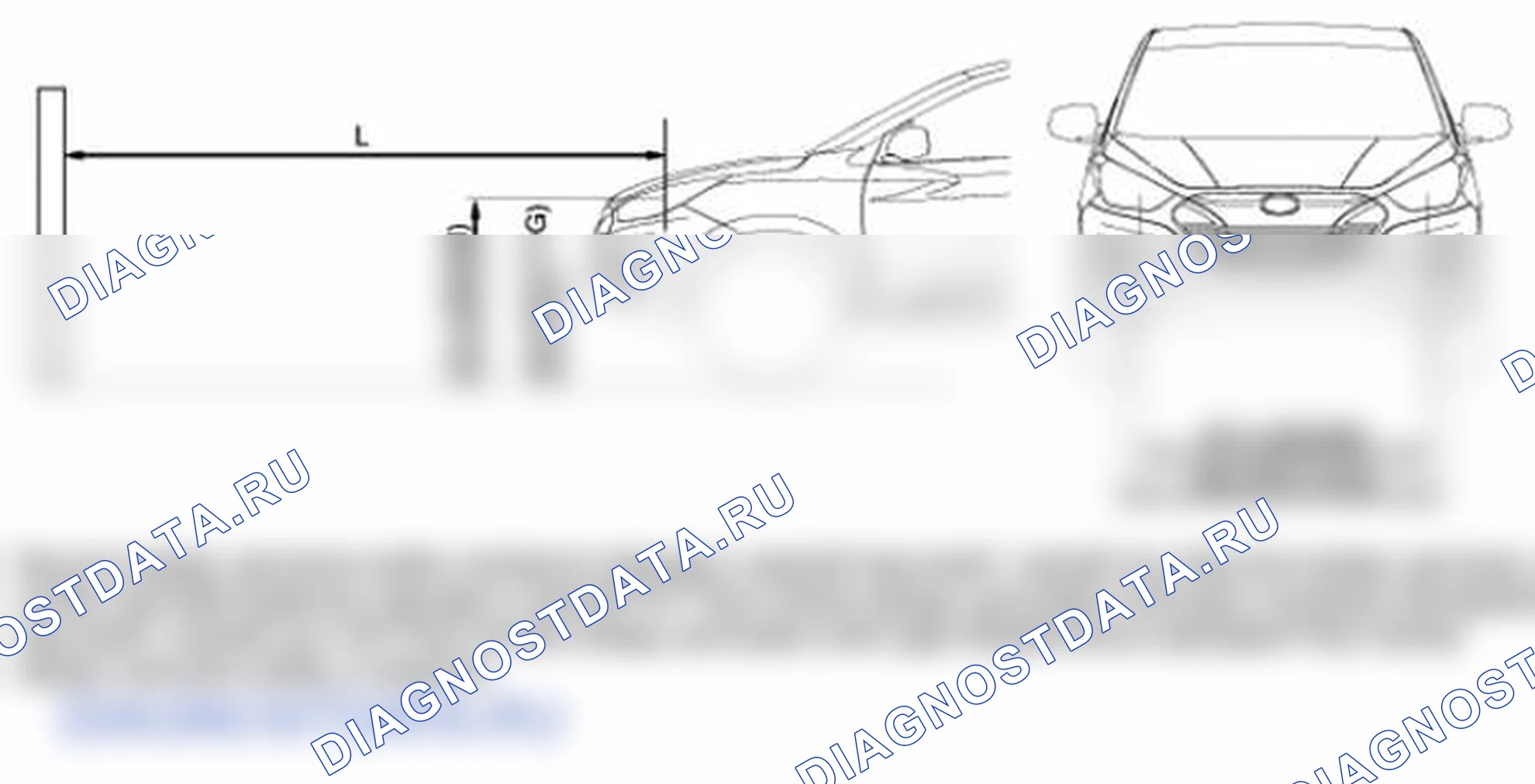 Рис. 37: Точка прицеливания фары и противотуманной фары. Hyundai Tucson II