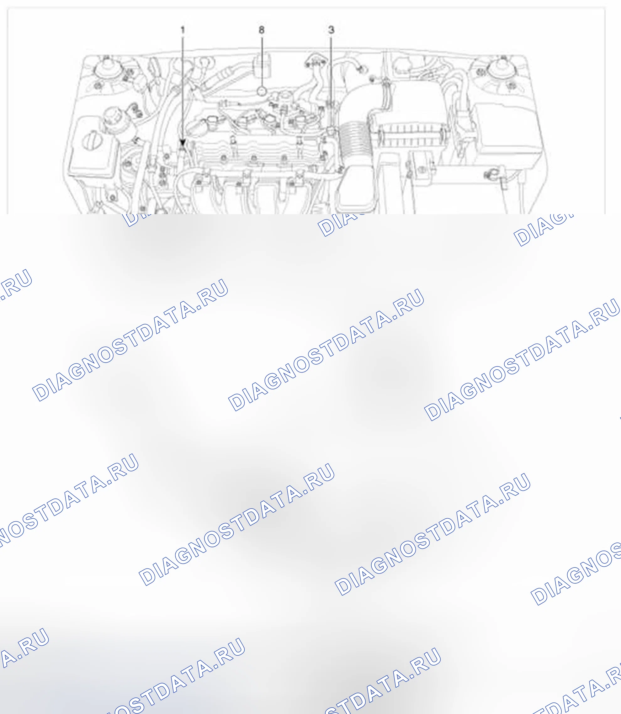 Рис. 143: РАСПОЛОЖЕНИЕ КОМПОНЕНТОВ. Hyundai Sonata VI