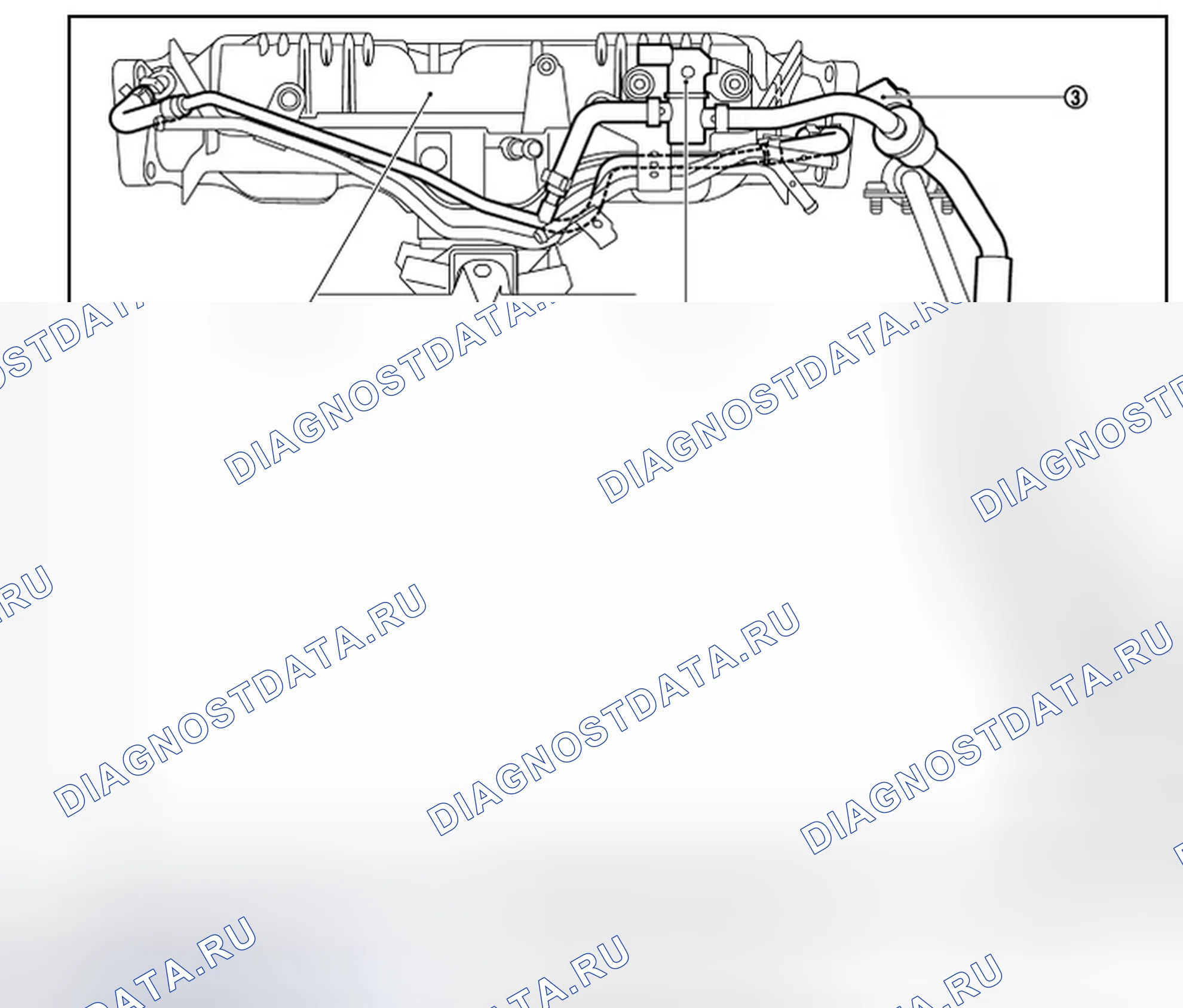 Рис. 2: ЛИНИЯ ИСПАРИТЕЛЬНЫХ ВЫБРОСОВ. Infiniti QX50 I