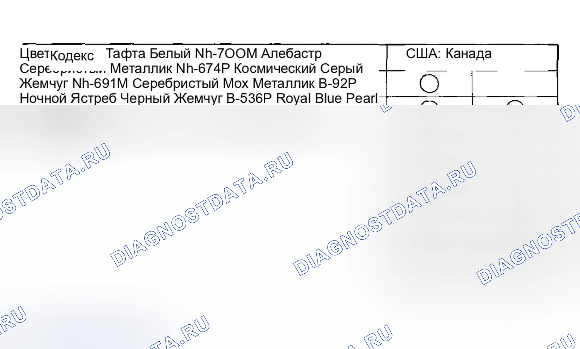 Рис. 8: Код краски. Honda CR-V II рестайлинг