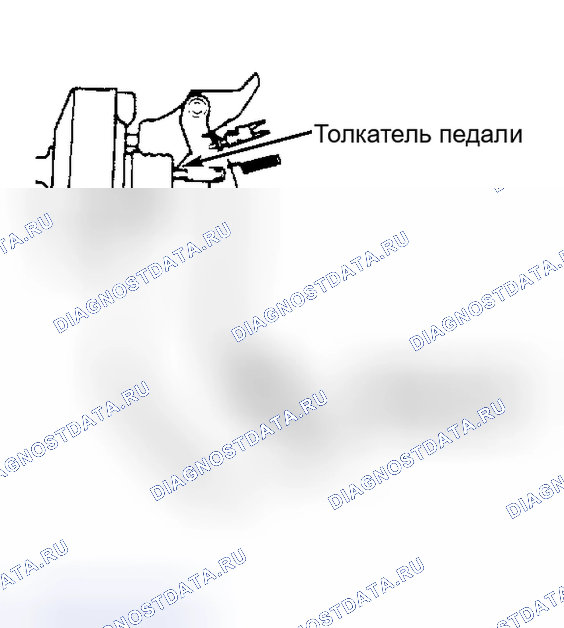 Рис. 11: Регулировка свободного хода педали тормоза. Chevrolet Nova V