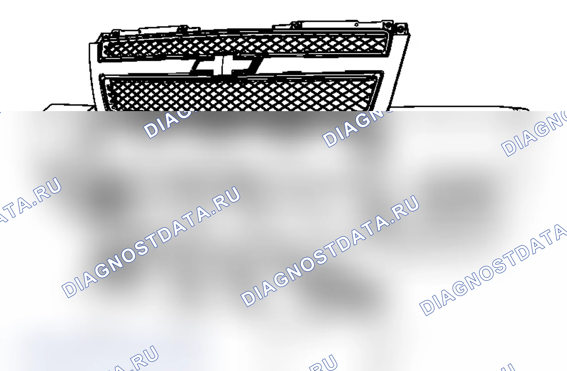 Рис. 68: Замена опорной плиты переднего бампера (Z71). Chevrolet Suburban K2500 GMT900