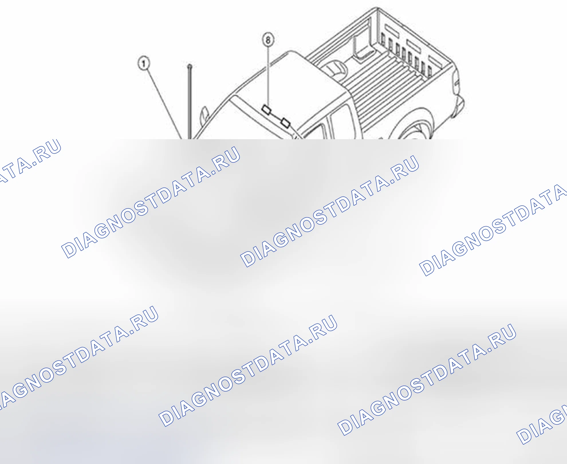 Рис. 136: Расположение антенны. Suzuki Equator I