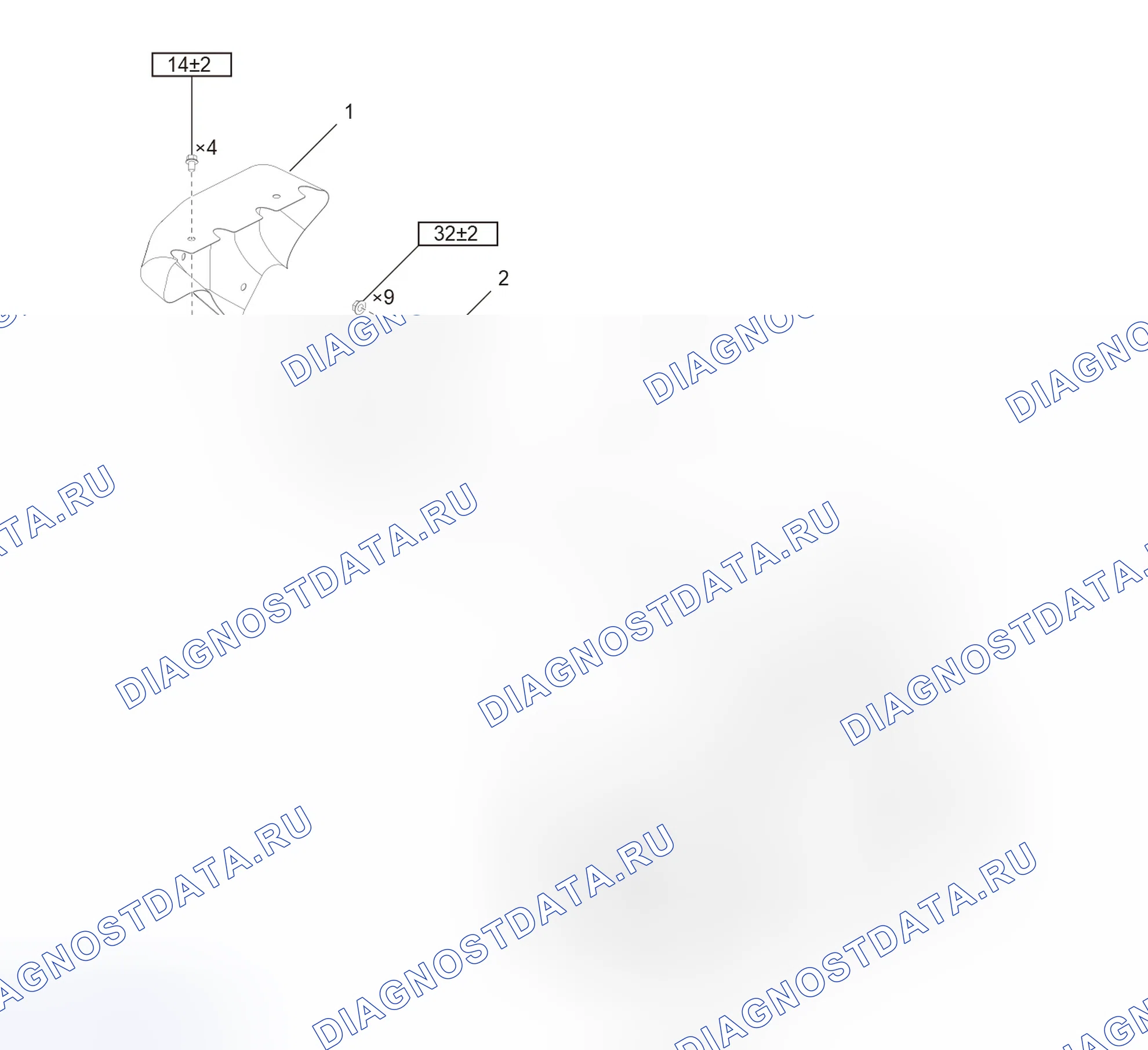 Схема расположения выпускного коллектора — Great Wall Wingle-5. Great-Wall Wingle 5 I