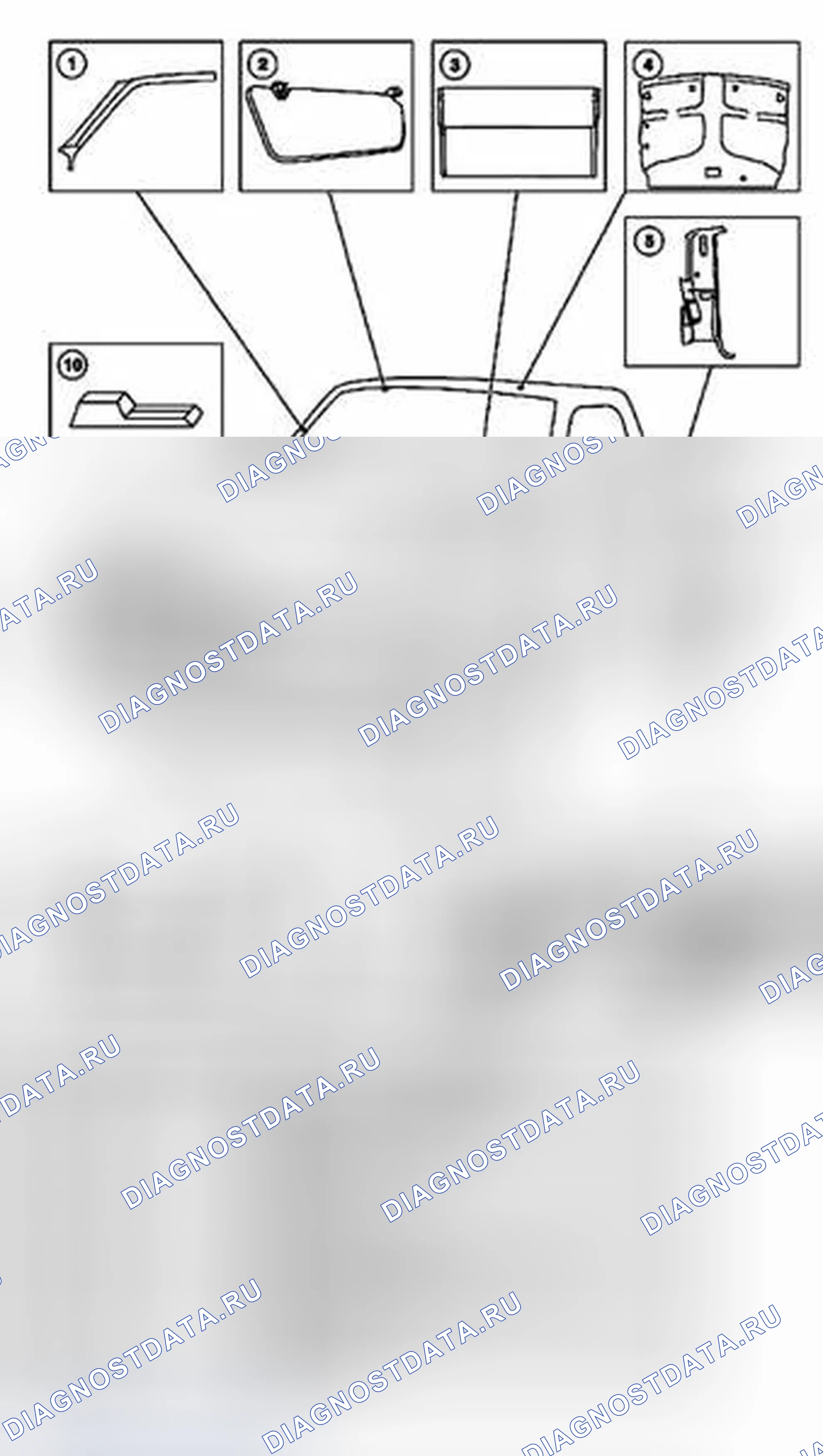 Рис. 1: ВНУТРЕННЯЯ ОТДЕЛКА. Ford Ranger I