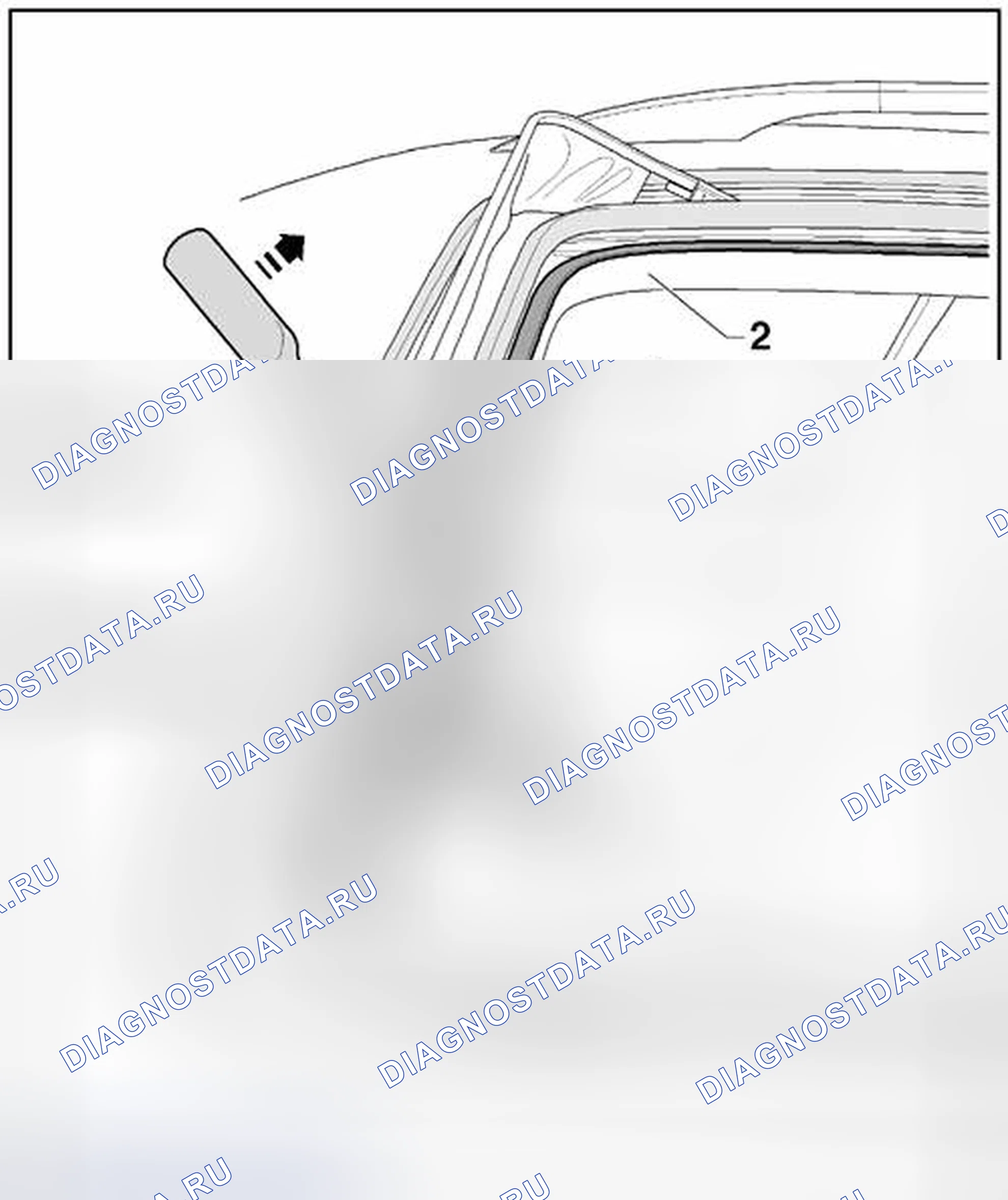 Рис. 43: ФОРМОВАННАЯ ОБЛИЦОВКА ГОЛОВЫ, ВАГОН. Volkswagen Jetta VI