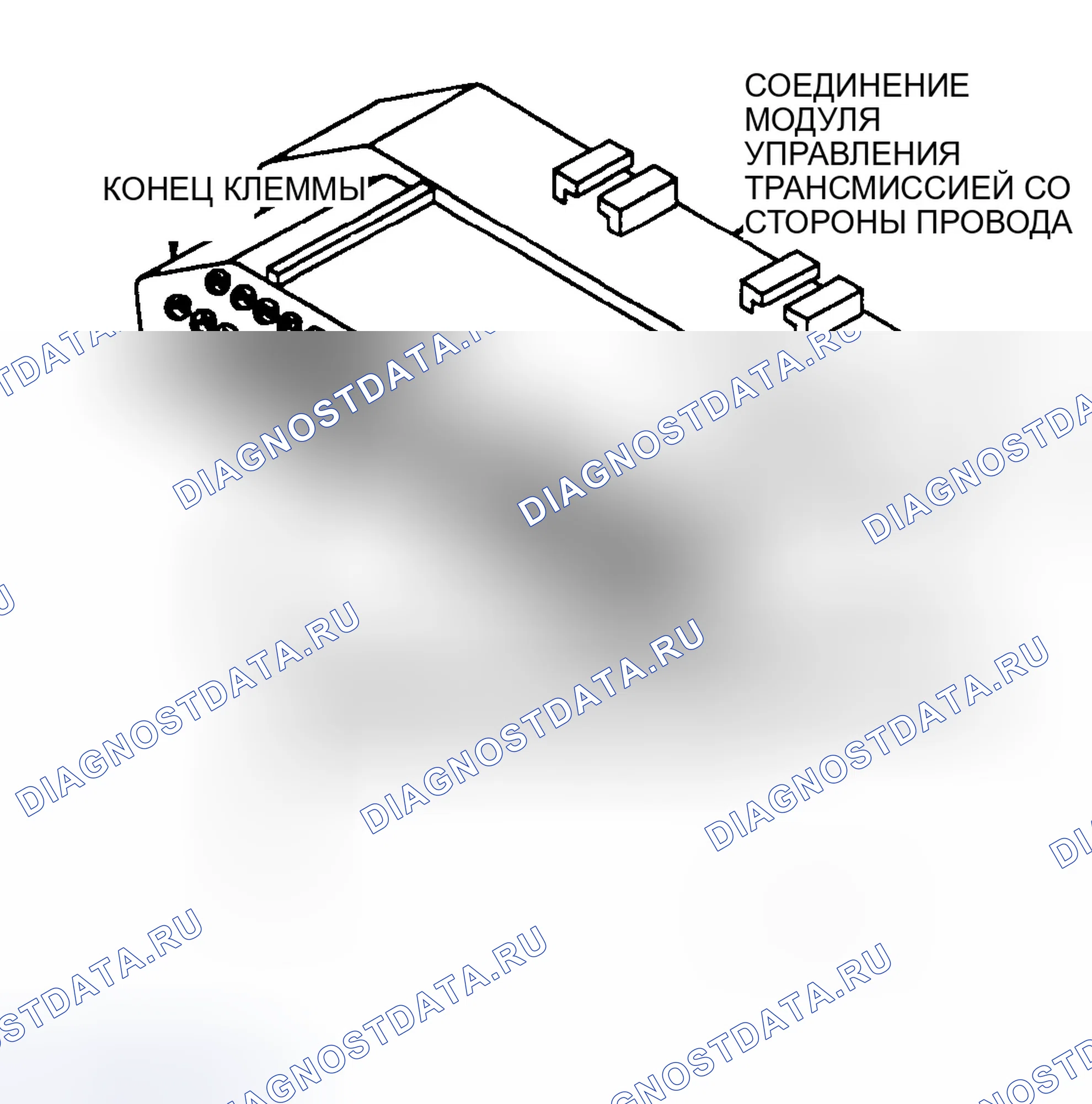 Рис. 208: Тест Tc-36A - Вид разъема блок управления силовым агрегатом (PCM) (блок управления силовым агрегатом). Dodge Dakota WS 
