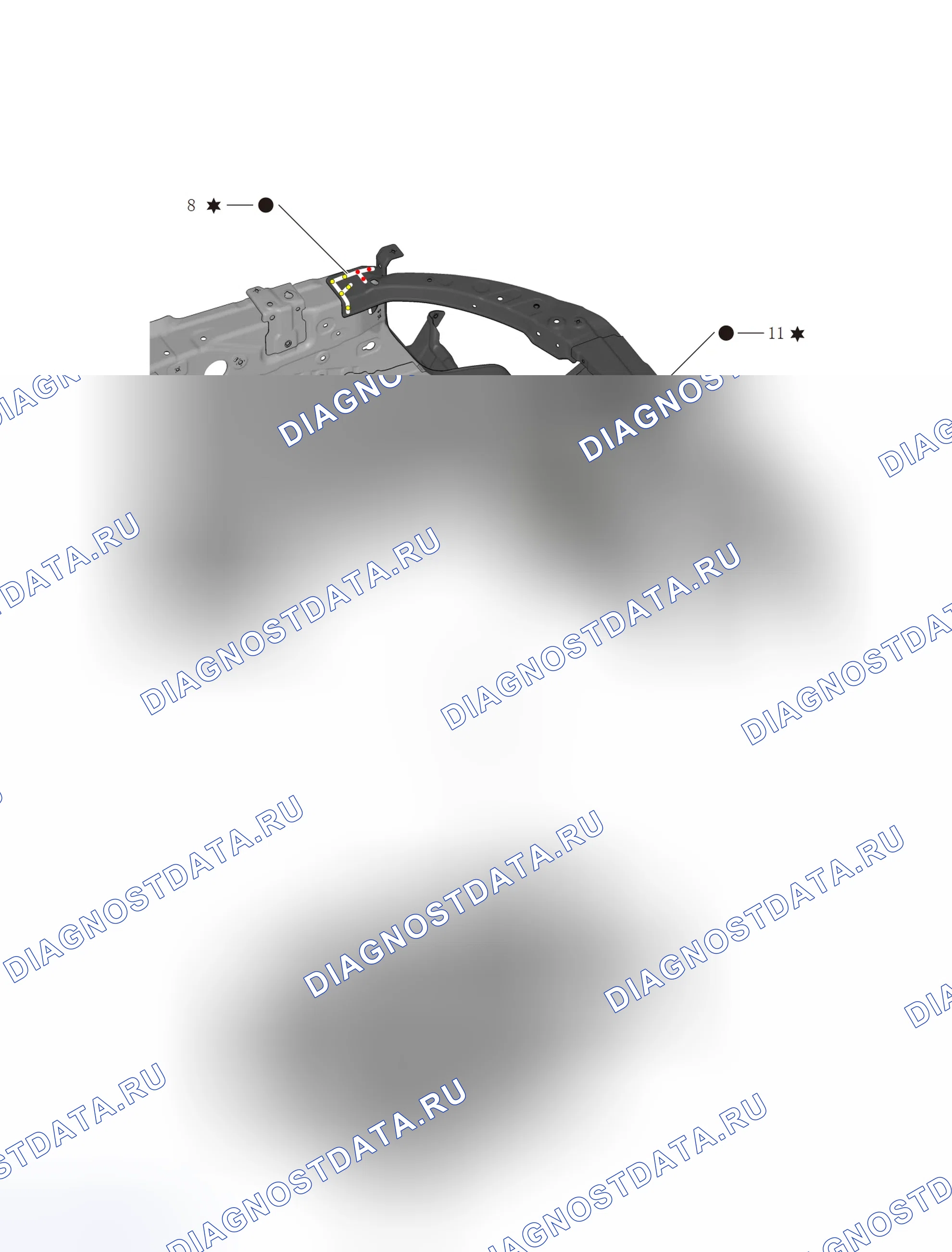 Узел рамы радиатора — Great Wall Poer-Offroad. Great-Wall Poer Offroad I