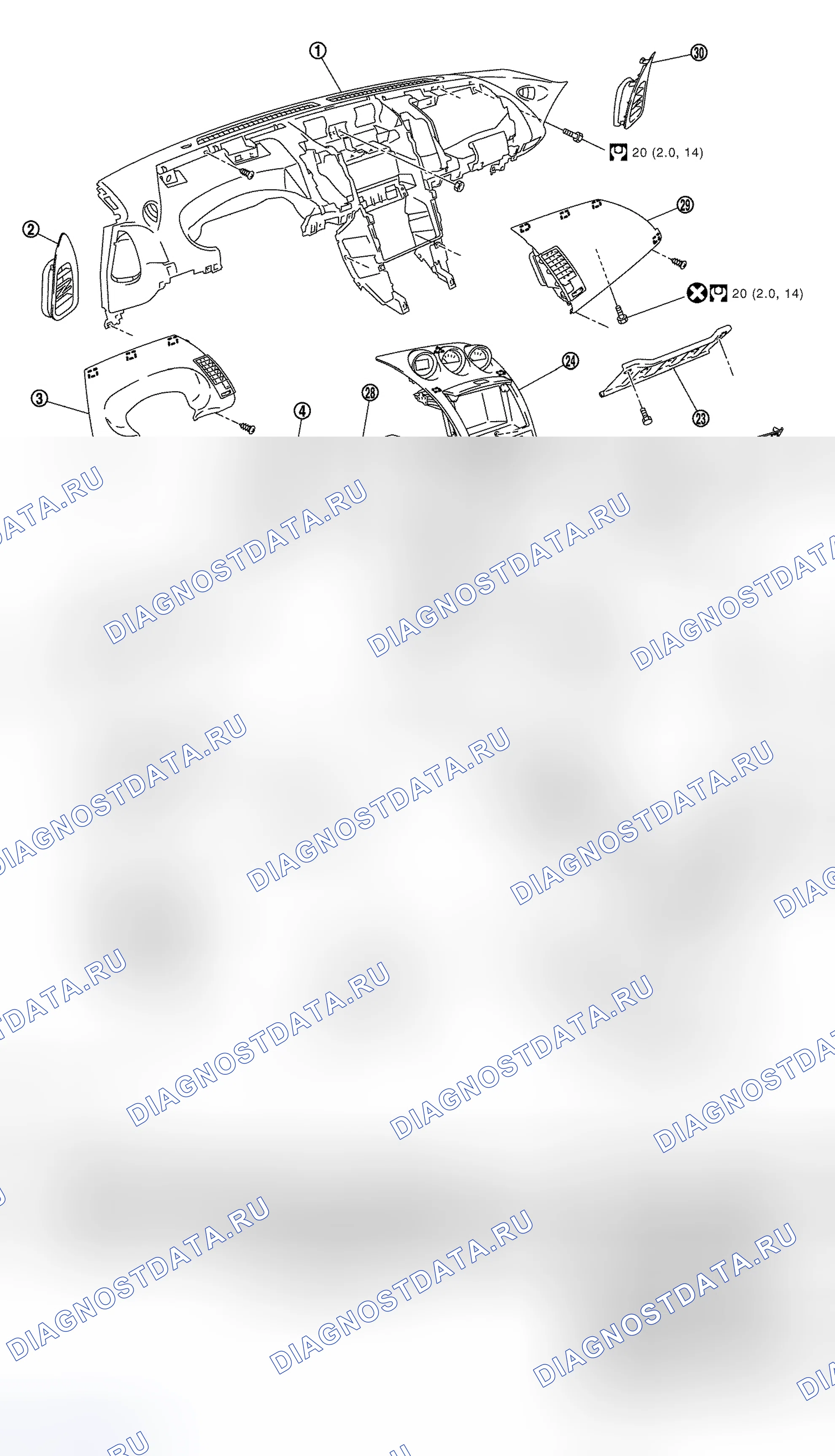 Рис. 9: Чертеж составных частей. Honda Logo I