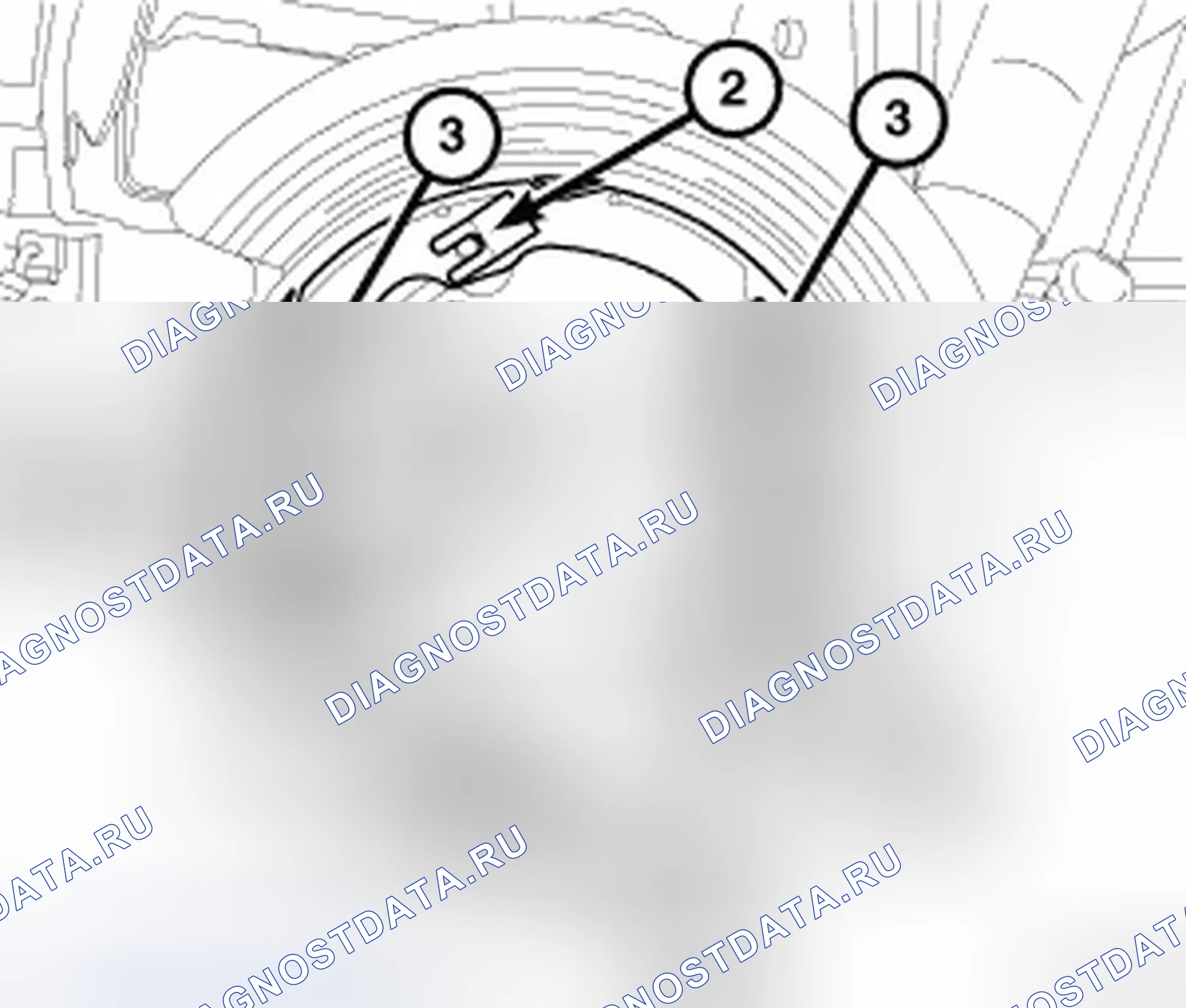 Рис. 54: БАРАБАННЫЕ В HAT PARK ТОРМОЗА. Dodge Nitro I