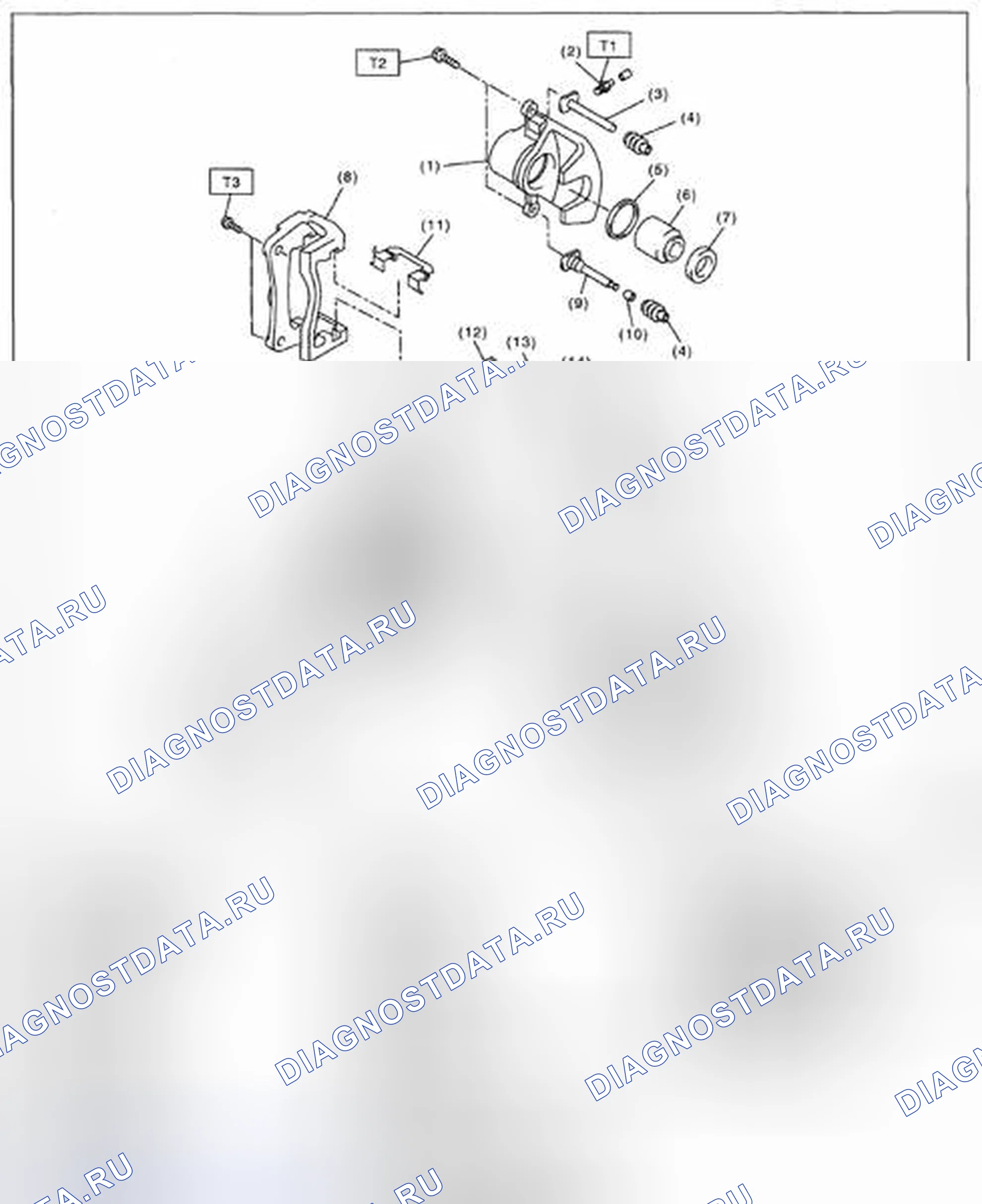 Рис. 4: ЗАДНИЙ ДИСКОВЫЙ ТОРМОЗ (15-ДЮЙМОВЫЙ ТИП). Subaru Impreza WRX GE рестайлинг