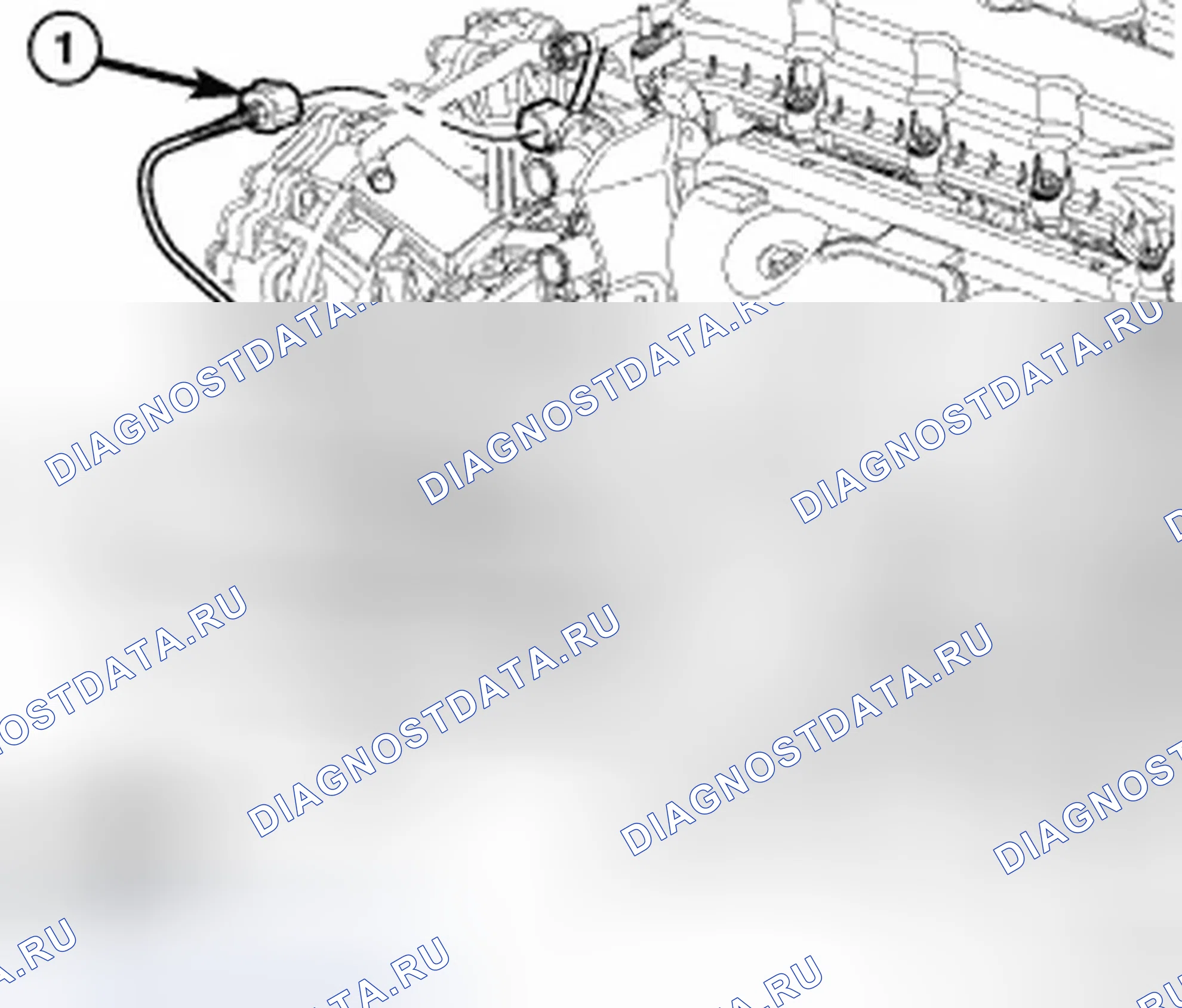 Рис. 93: ДАТЧИК КИСЛОРОДА ПЕРЕД РАСХОДОМЕРОМ (1 / 1). Jeep Compass I