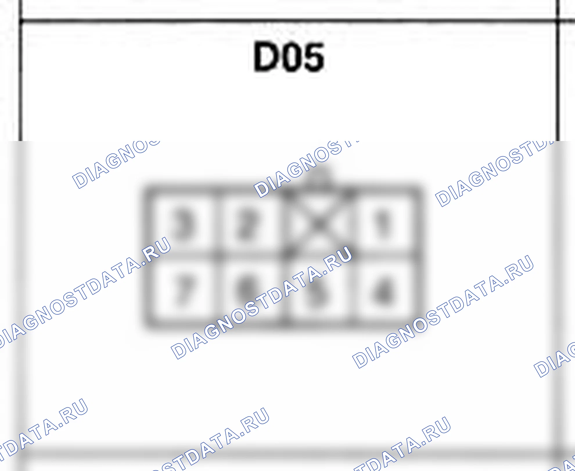 Распиновка разъёма D05 — дверного жгута. Hyundai Atos MX