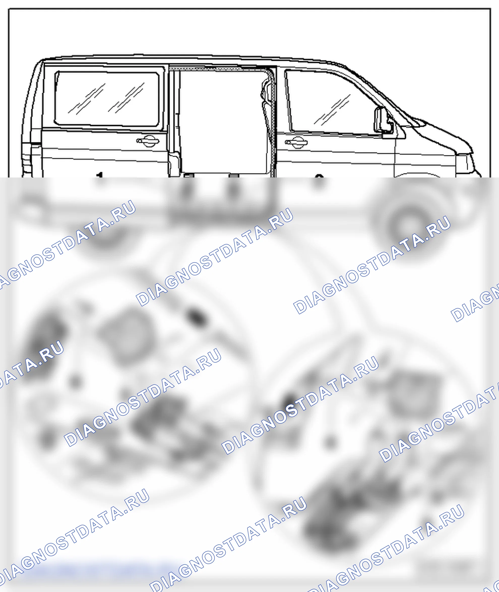Сиденья второго ряда. Volkswagen Transporter T5