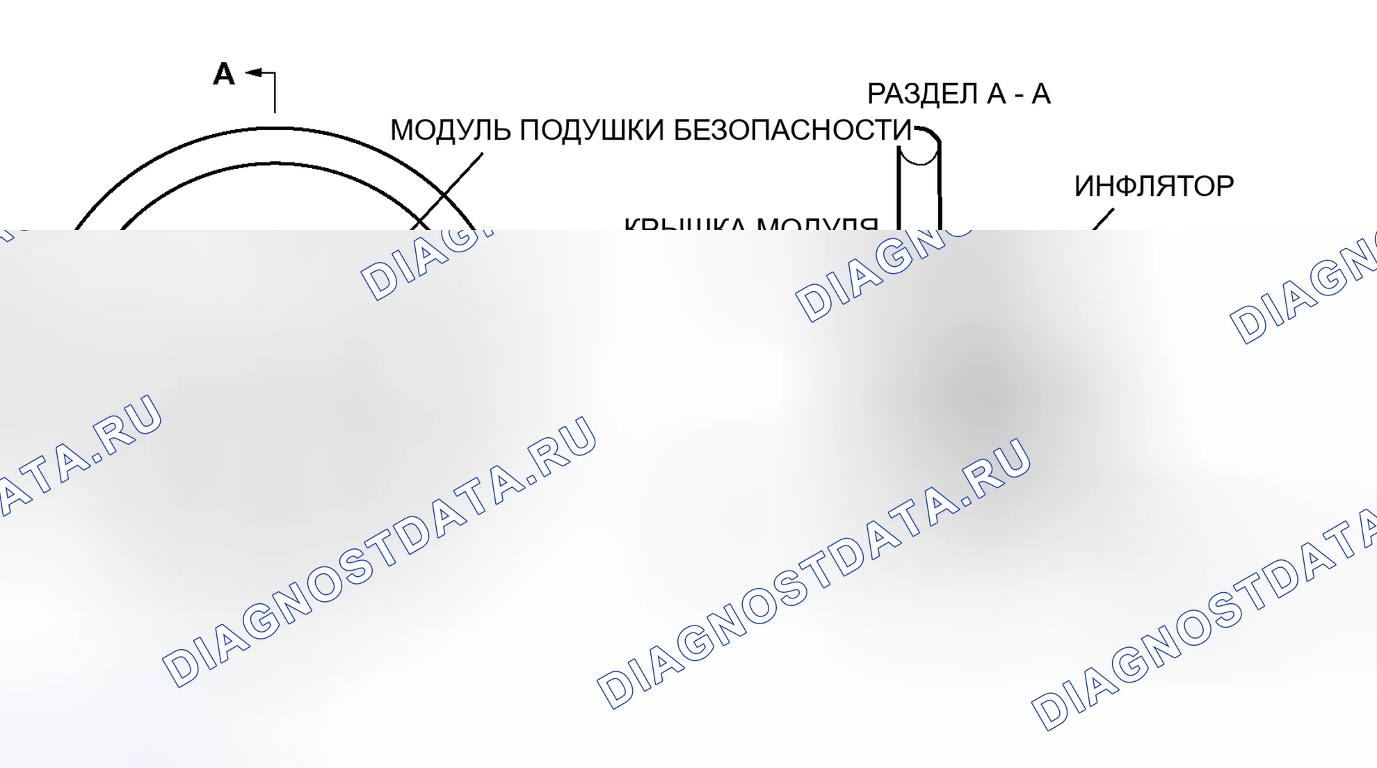 Рис. 683: МОДУЛЬ ПОДУШКИ БЕЗОПАСНОСТИ СО СТОРОНЫ ВОДИТЕЛЯ. Mitsubishi Outlander I