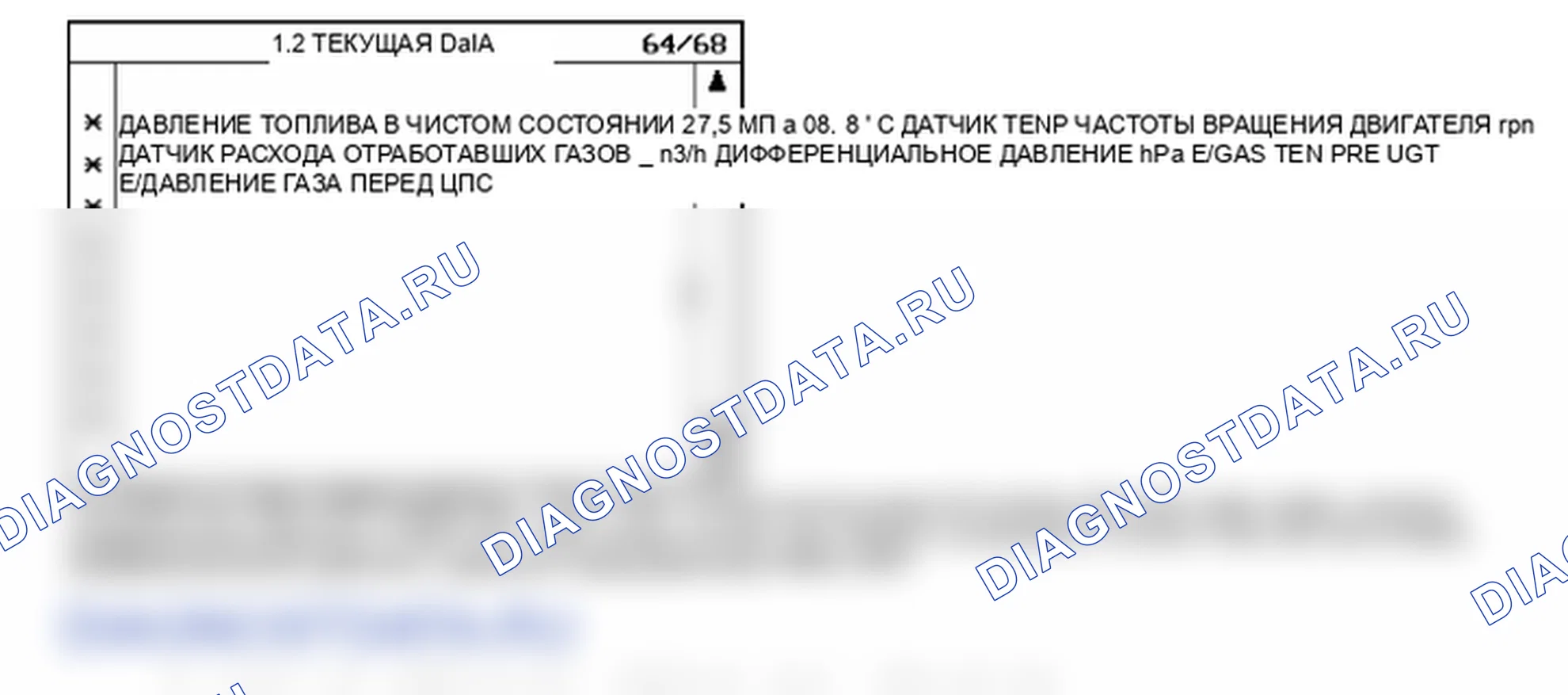 Данные диагностического сканера — P1403. Hyundai Santa Fe CM