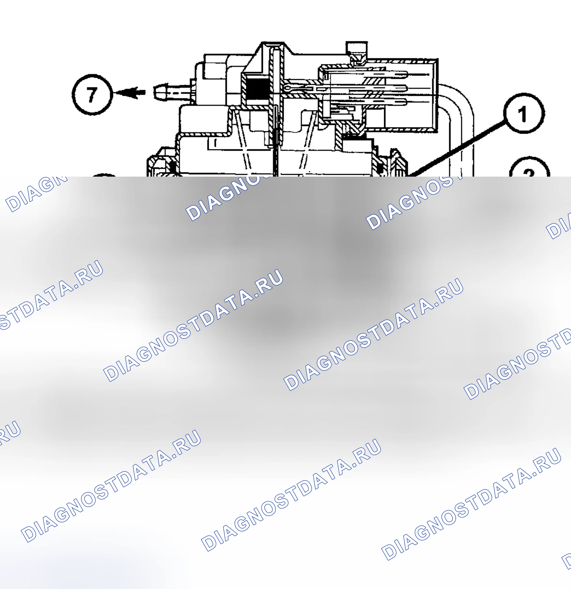 Рис. 20: ДВИЖЕНИЕ ДИАФРАГМЫ ВНИЗ. Dodge Pickup R1500 
