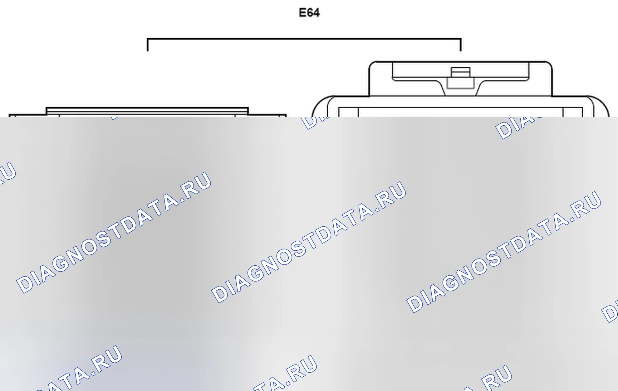 Рис. 412: Вид с торца соединительного разъема (E64). Toyota Matrix E140