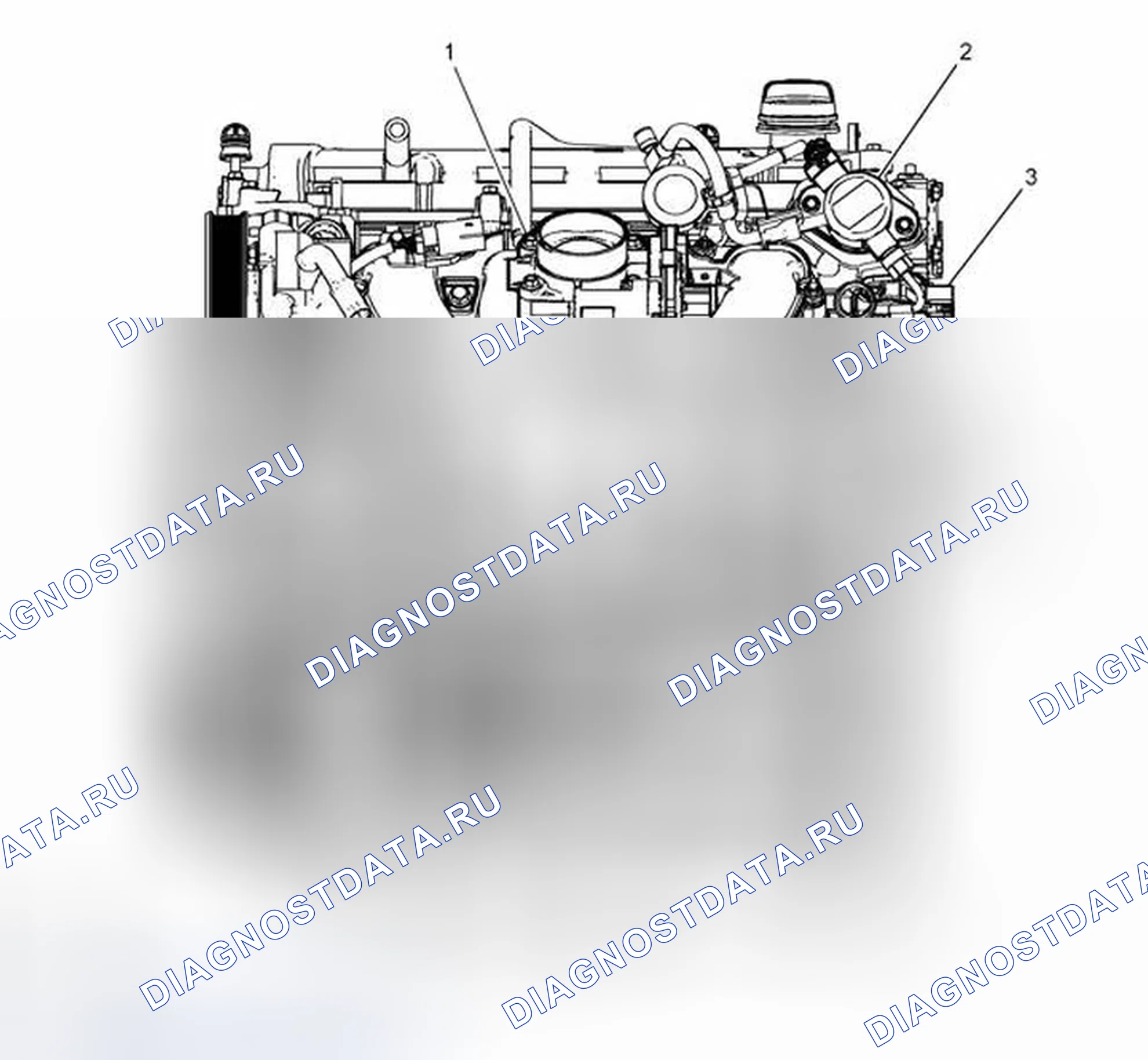 Рис. 9: Компоненты двигателя - передний (LEA 1 из 2). Chevrolet Orlando I
