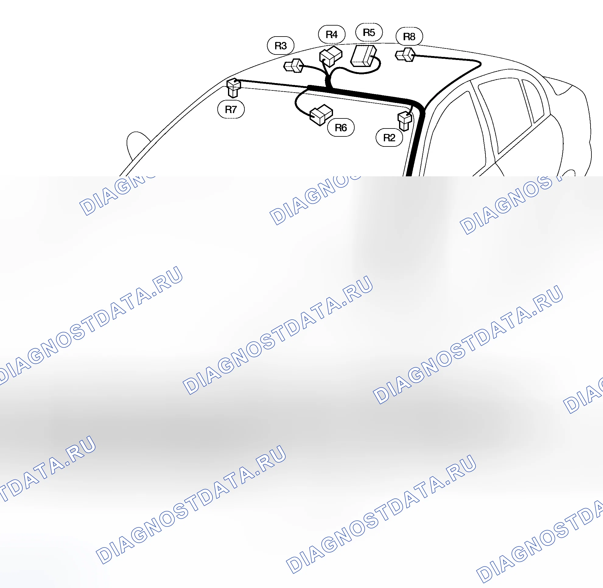 Рис. 67: ЖГУТ КОМНАТНЫХ ЛАМП. Nissan Altima L31 рестайлинг