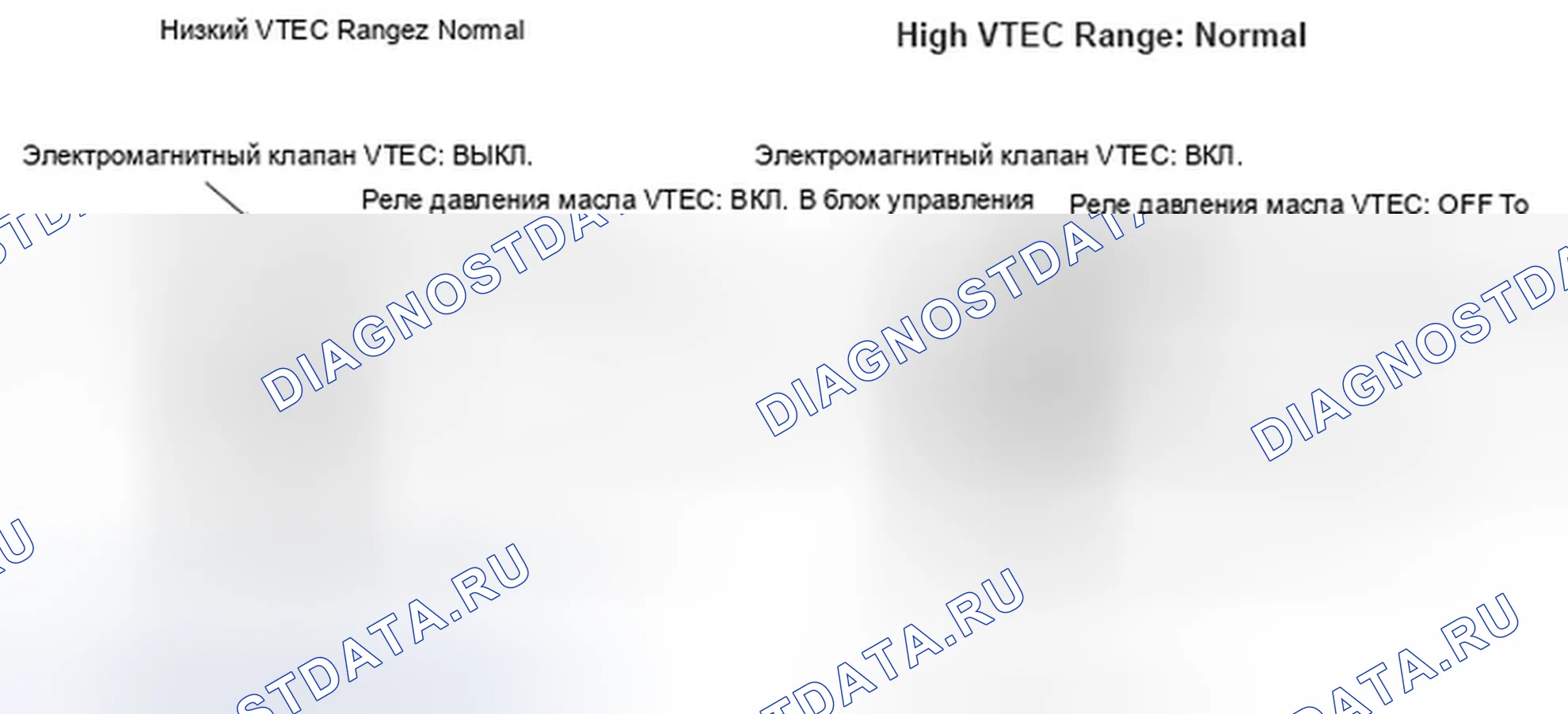 Рис. 316: Реле давления масла VTEC - принципиальная схема. Honda Ridgeline I