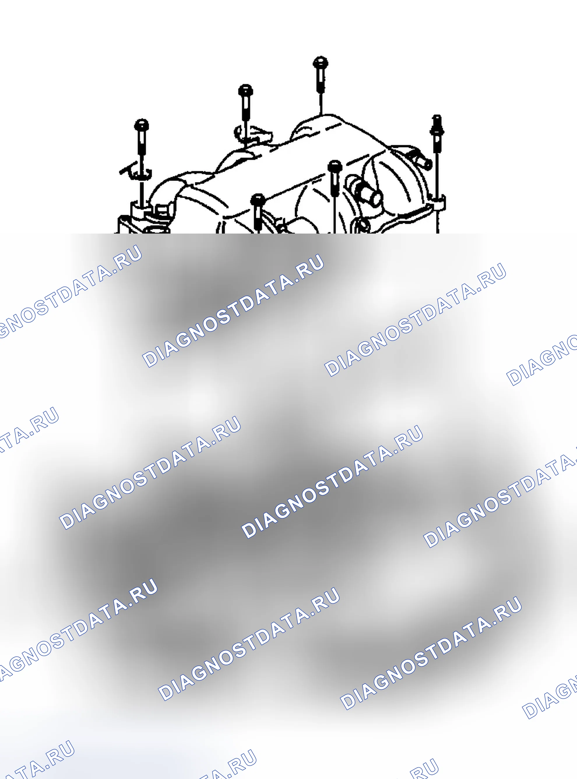 Рис. 444: Монтаж впускного коллектора - Верхний. Buick Century VI