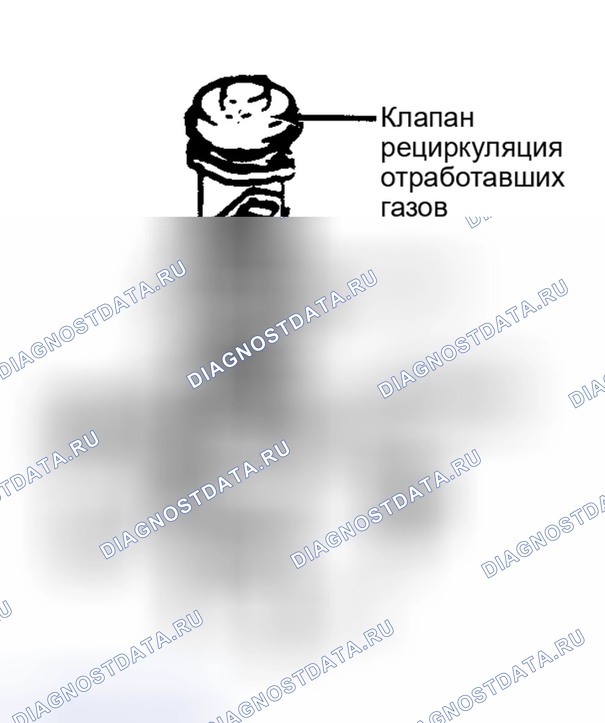 Рис. 395: Расположение клапана рециркуляция отработавших газов на дизеле 5.7L V8. Buick Electra Estate Wagon 
