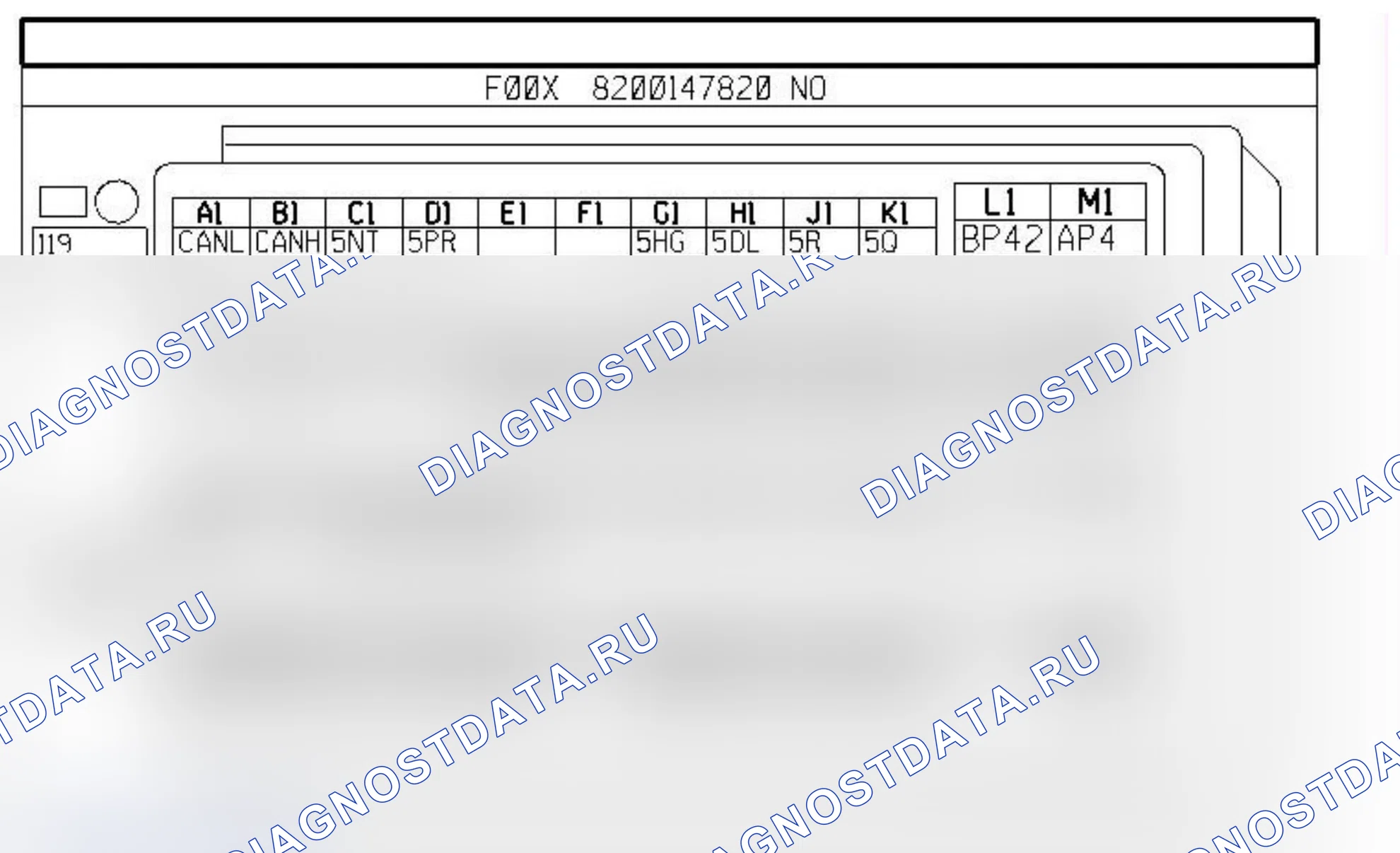 Распиновка разъёма 119 — ЭБУ АКП. Renault Koleos I
