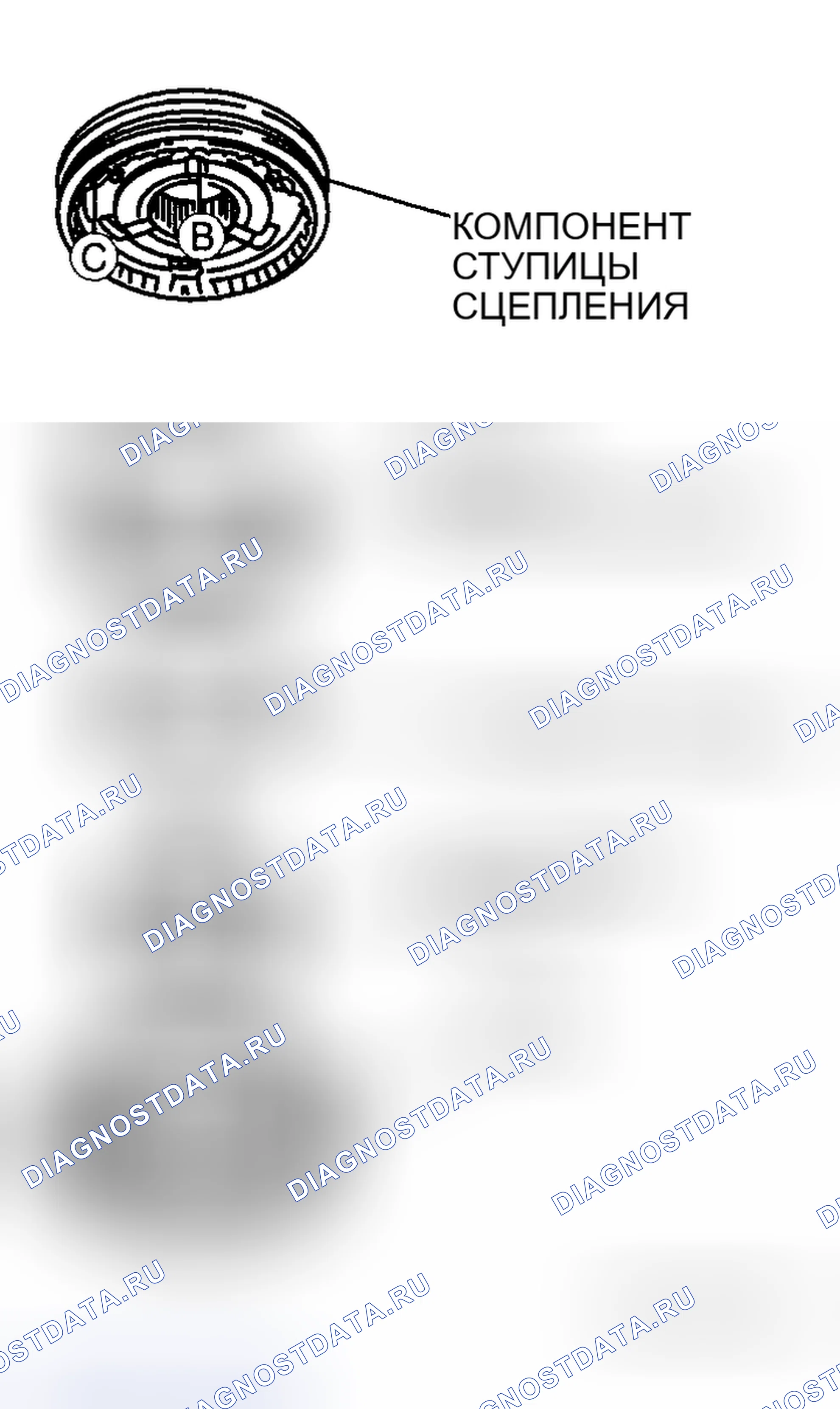 Рис. 54: Компонент ступицы сцепления (3-й / 4-й) Примечание по сборке. Mazda RX-8 I