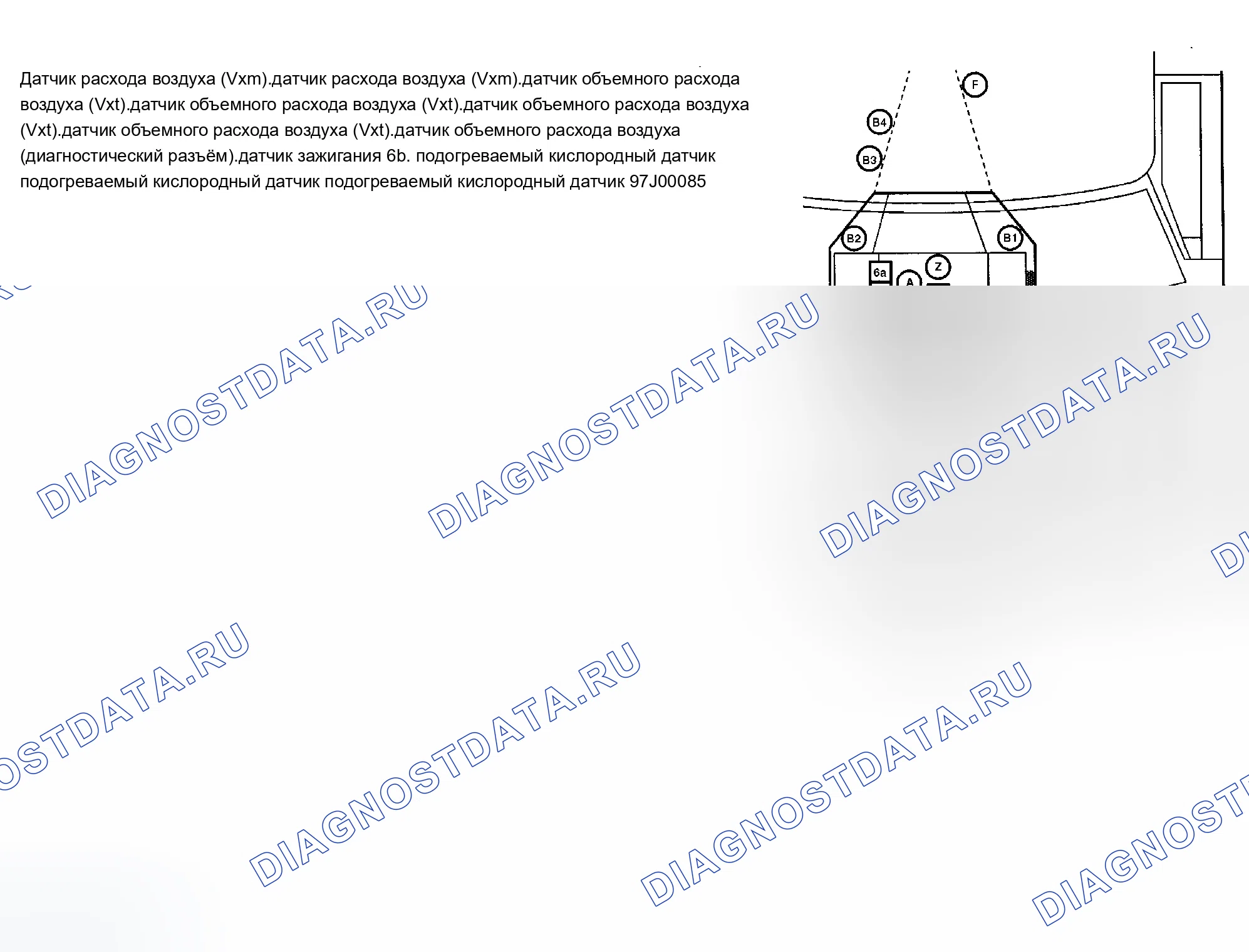 Рис. 1: Моторный отсек (4,3 л VIN W). Chevrolet Chevy Express G1500 