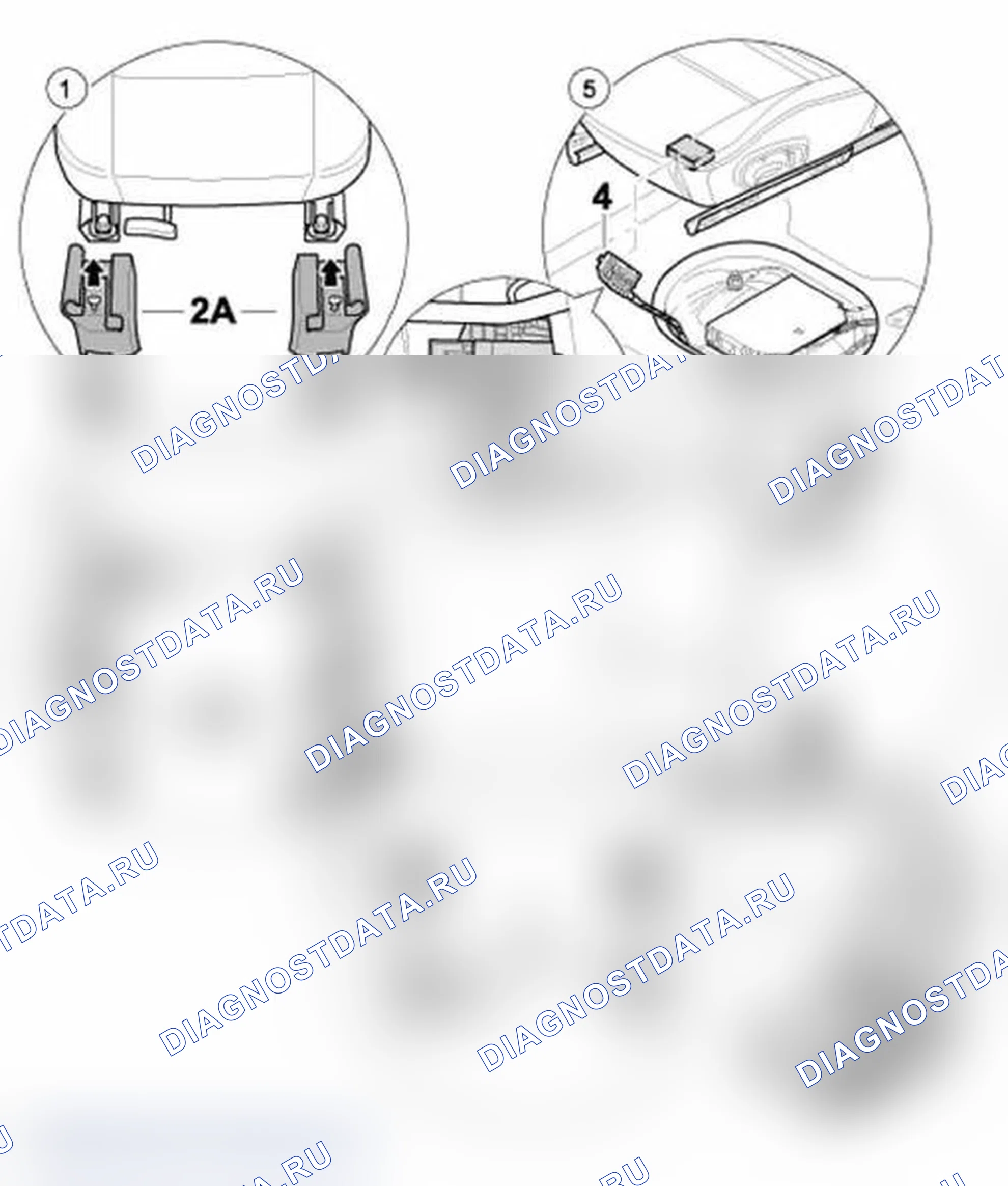 Рис. 8: Снятие переднего сиденья. Porsche Boxster S 986