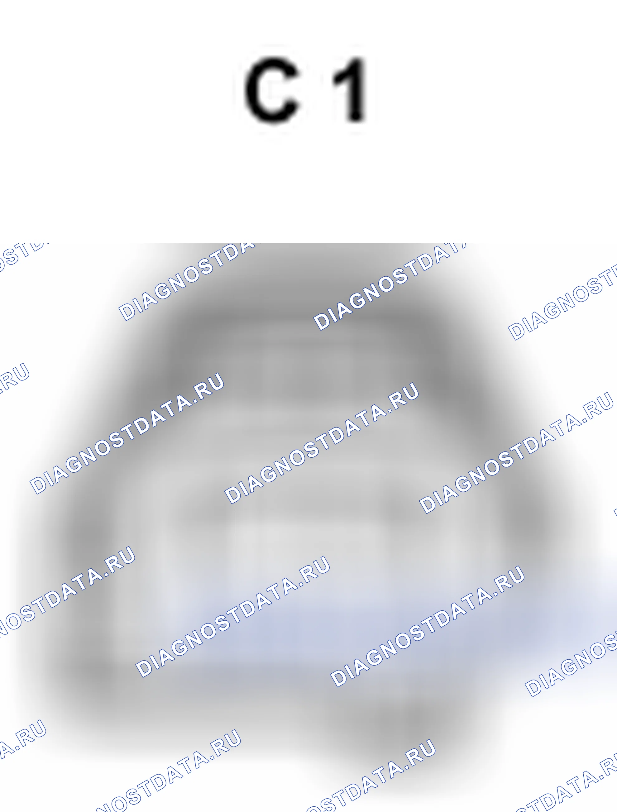 Рис. 583: Вид с торца разъема датчика положения распределительного вала (C 1). Toyota Prius II рестайлинг