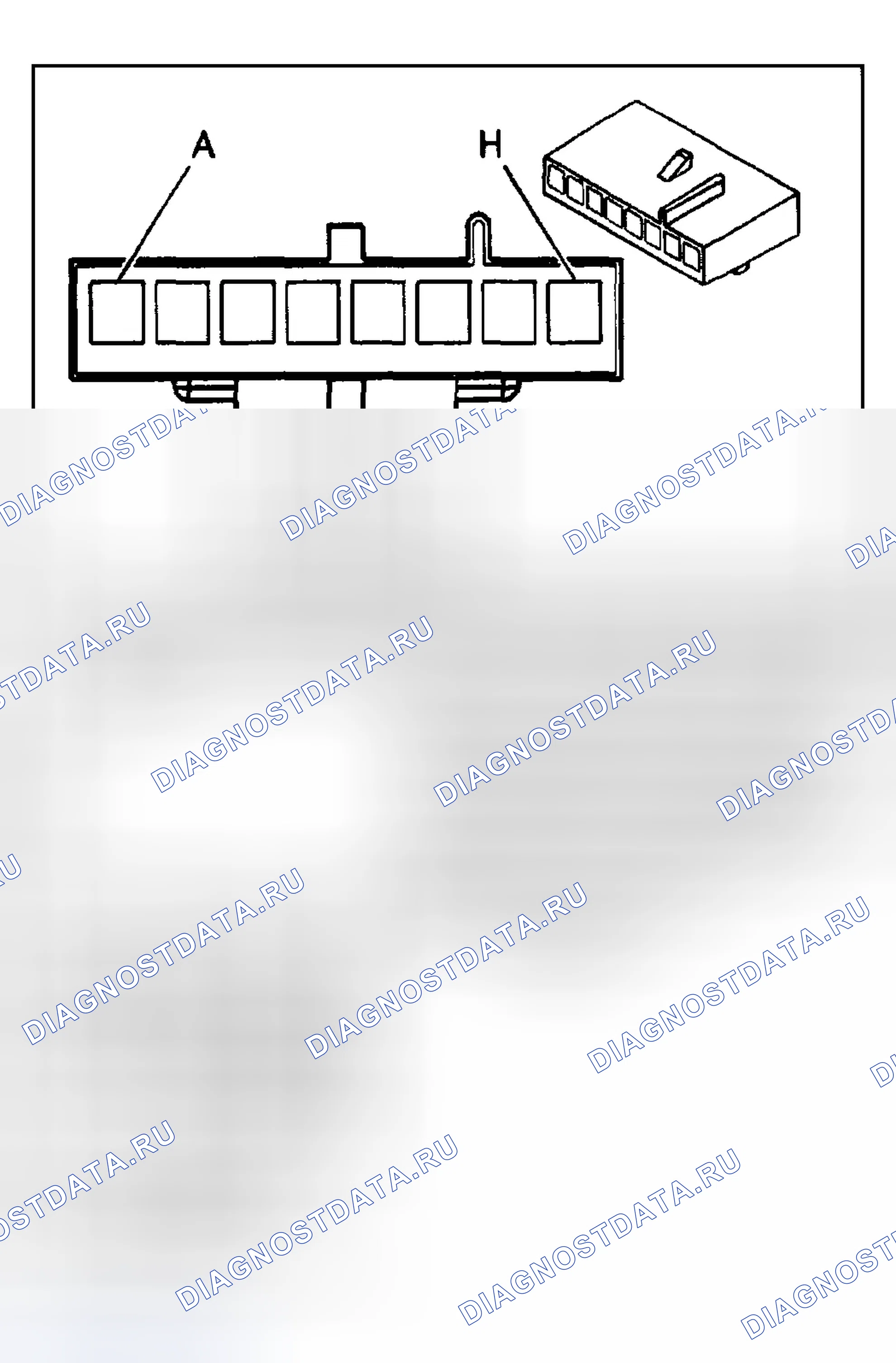 Рис. 21: Виды с торца соединителя ABS. Chevrolet Silverado 2500 